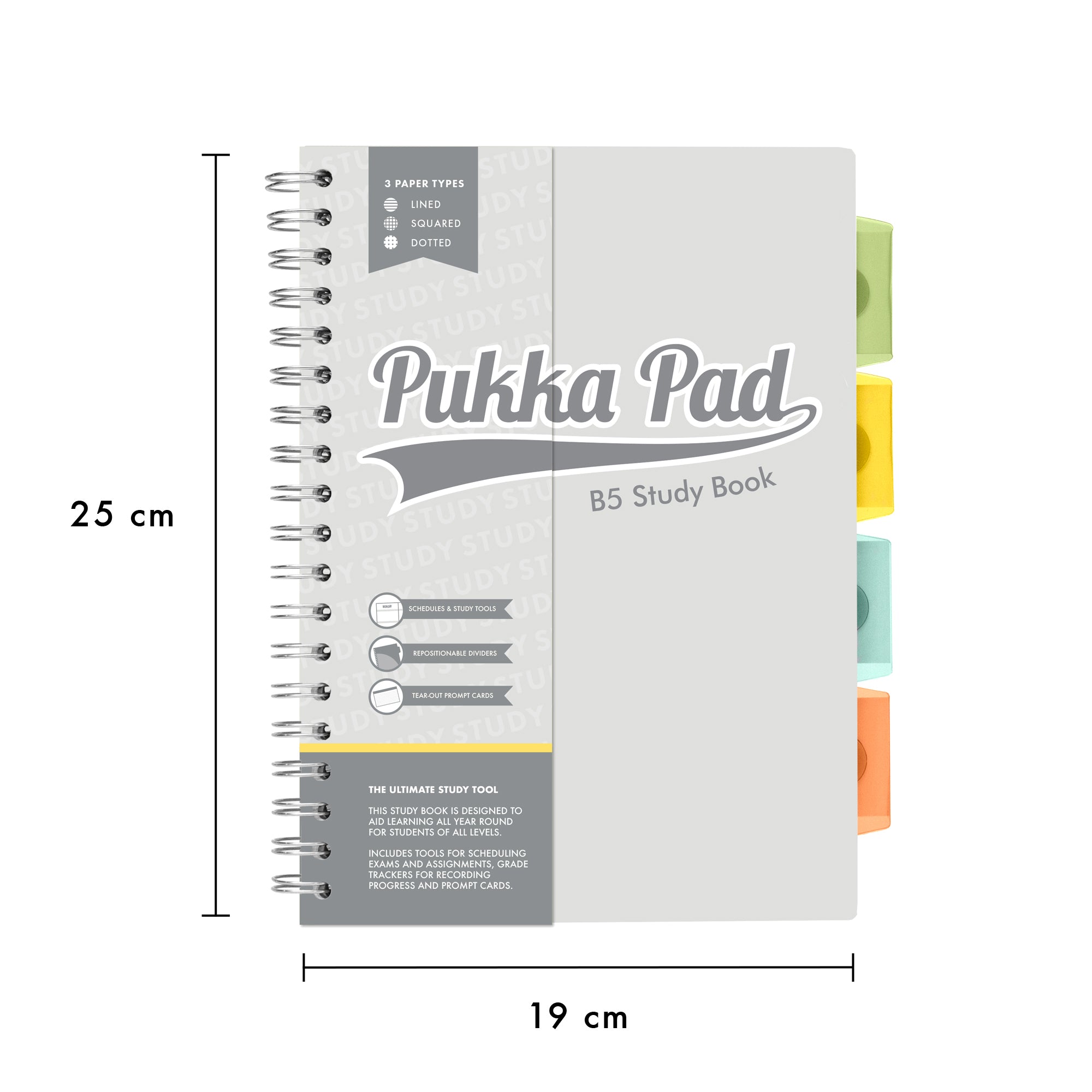 B5 Study Book, Pack of 2