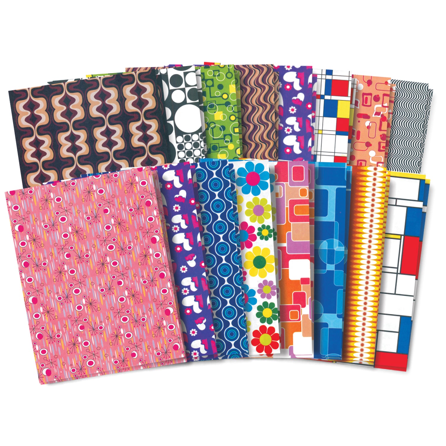 Retro Pop-Paper, 8.5" x 11", 32 Sheets Per Pack, 3 Packs