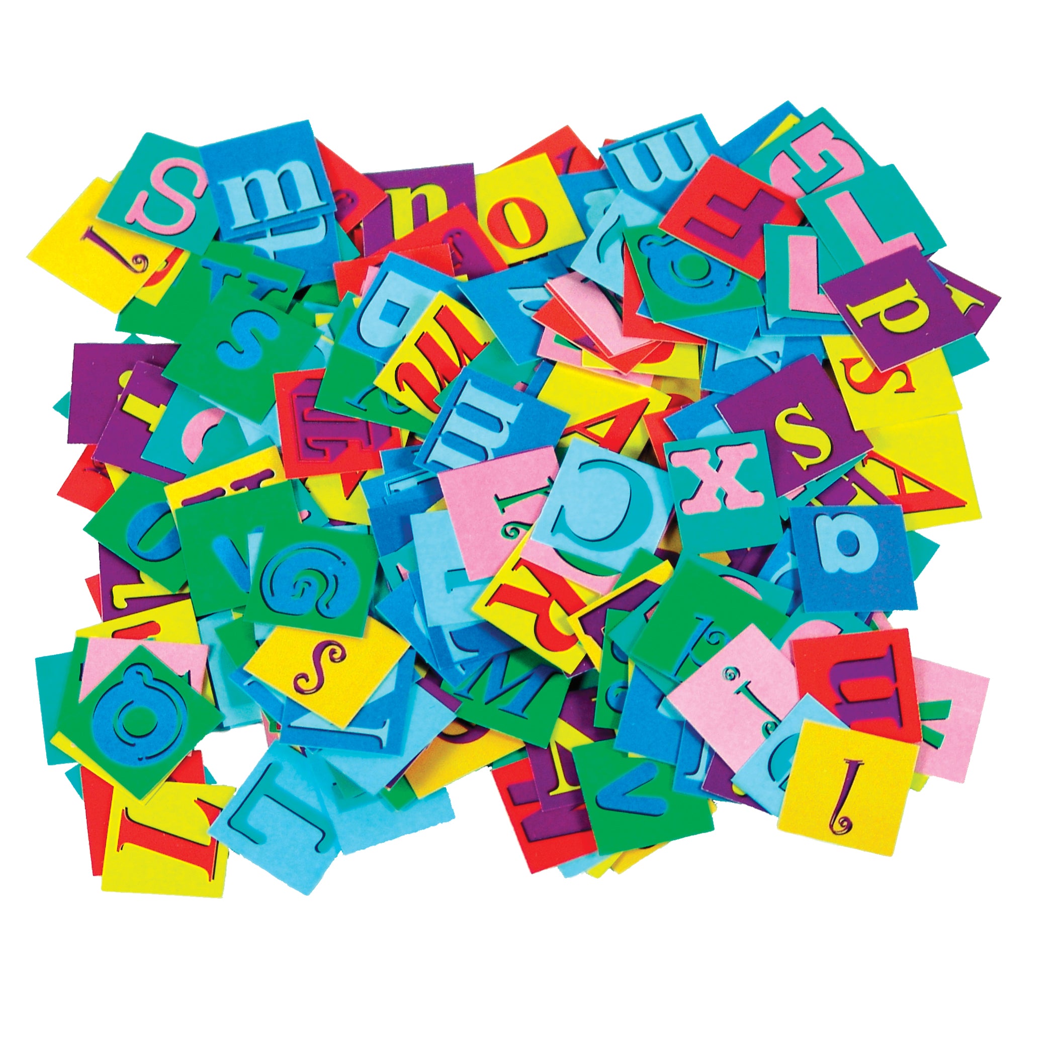 Alphabet Pasting Pieces, 2000 Per Pack, 3 Packs - A1 School Supplies