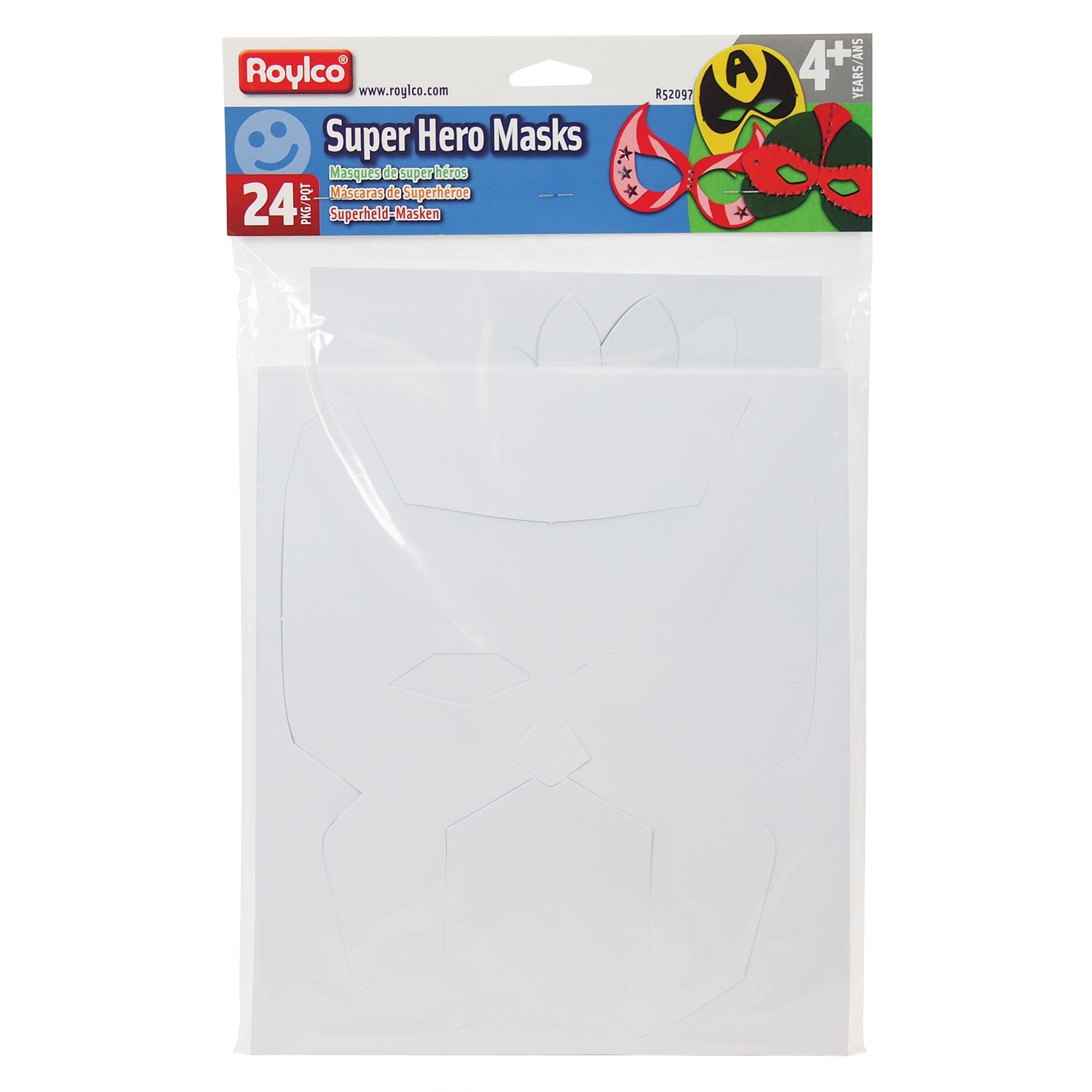 Die-Cut Super Hero Masks, 24 Per Pack, 2 Packs - A1 School Supplies