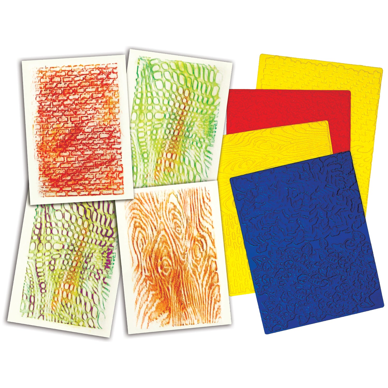 Texture Rubbing Plates, 4 Per Pack, 2 Packs - A1 School Supplies