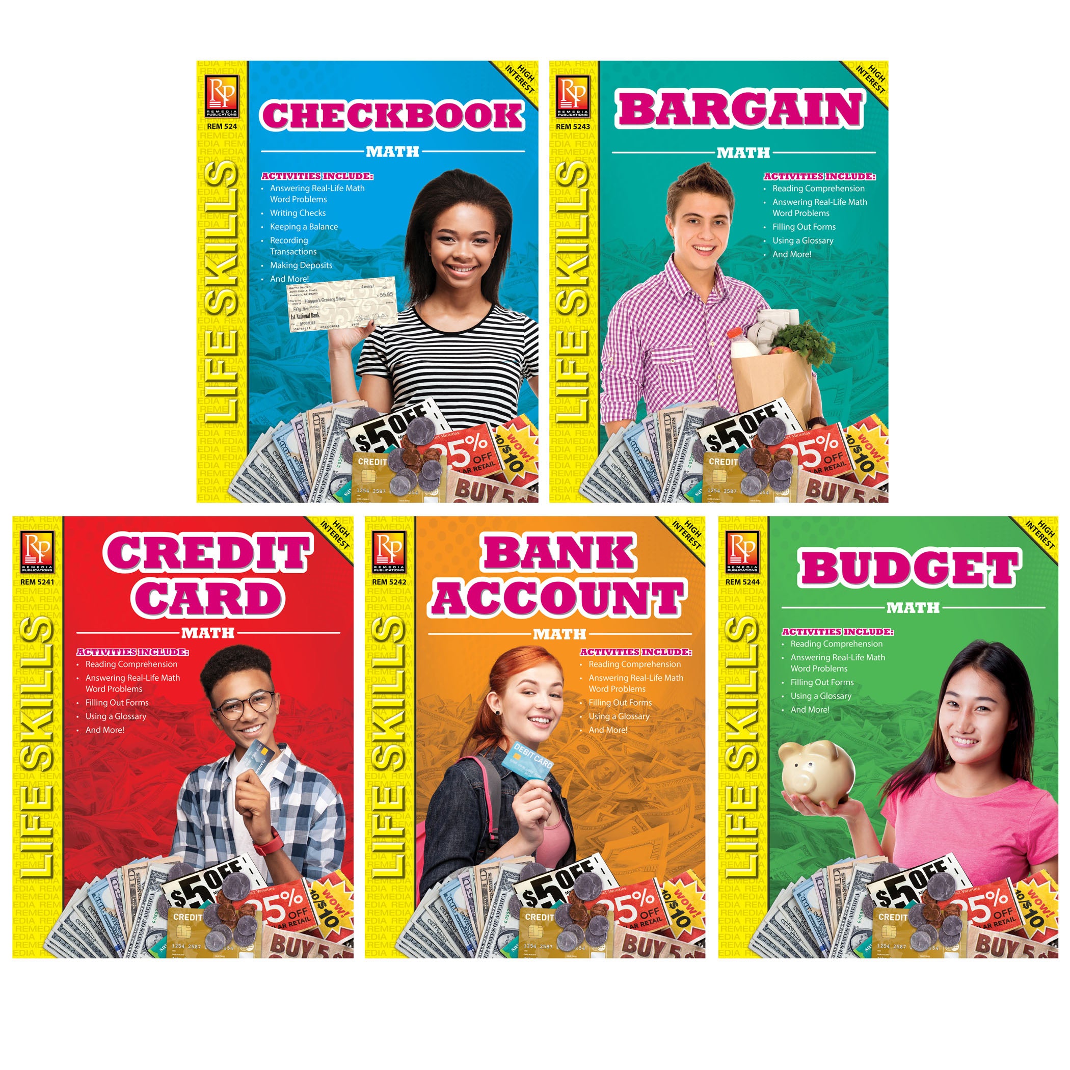 Life Skills Math Series, Set of 5