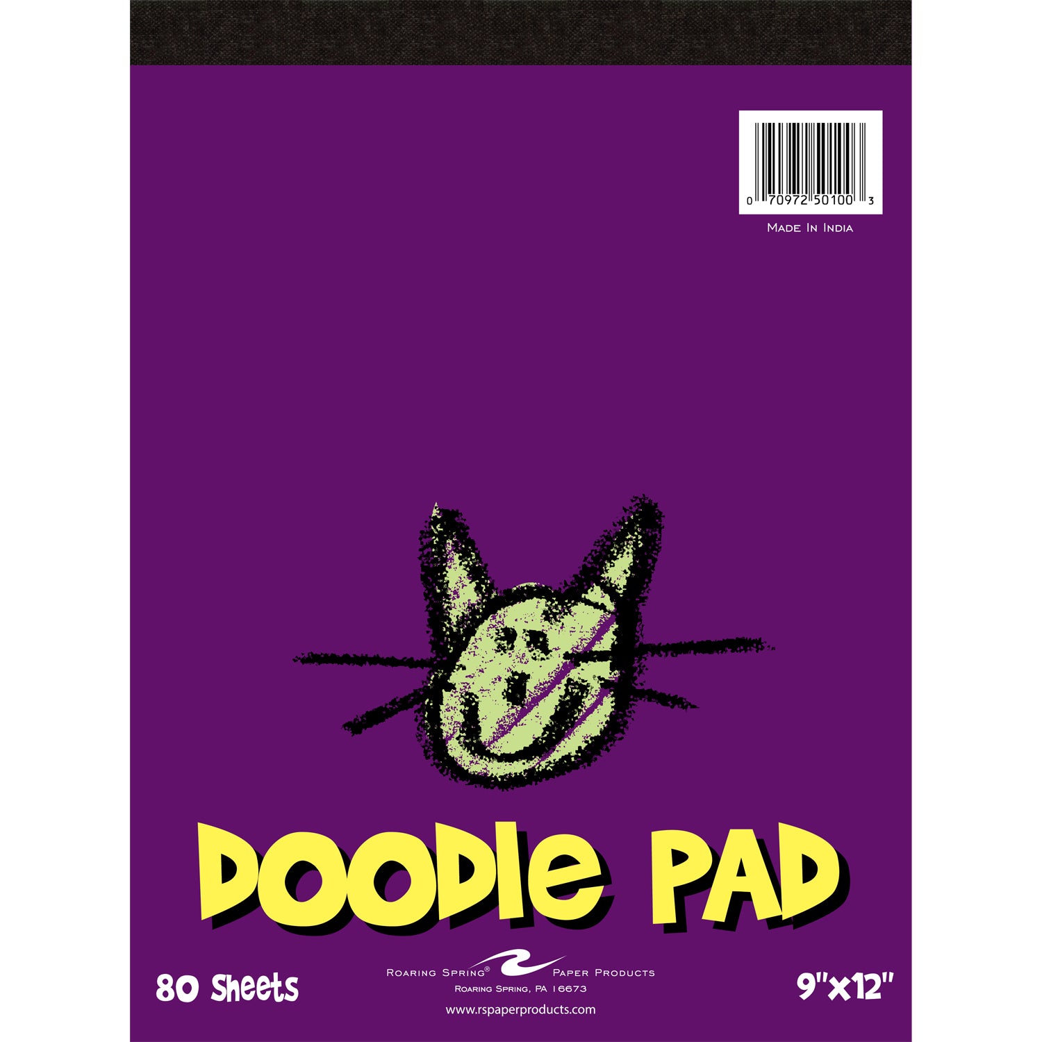 Kid's Doodle Pad, 9" x 12", 80 Sheets, Pack of 6