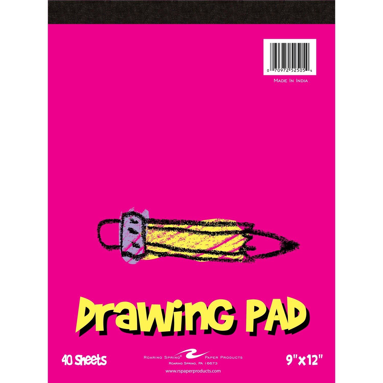 Kid's Drawing Pad, 9" x 12", 40 Sheets, Pack of 6