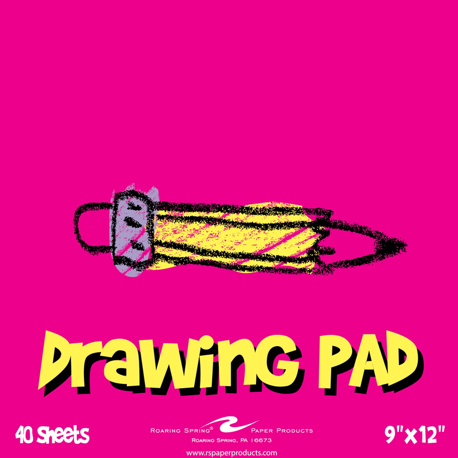 Kid's Drawing Pad, 9" x 12", 40 Sheets, Pack of 6