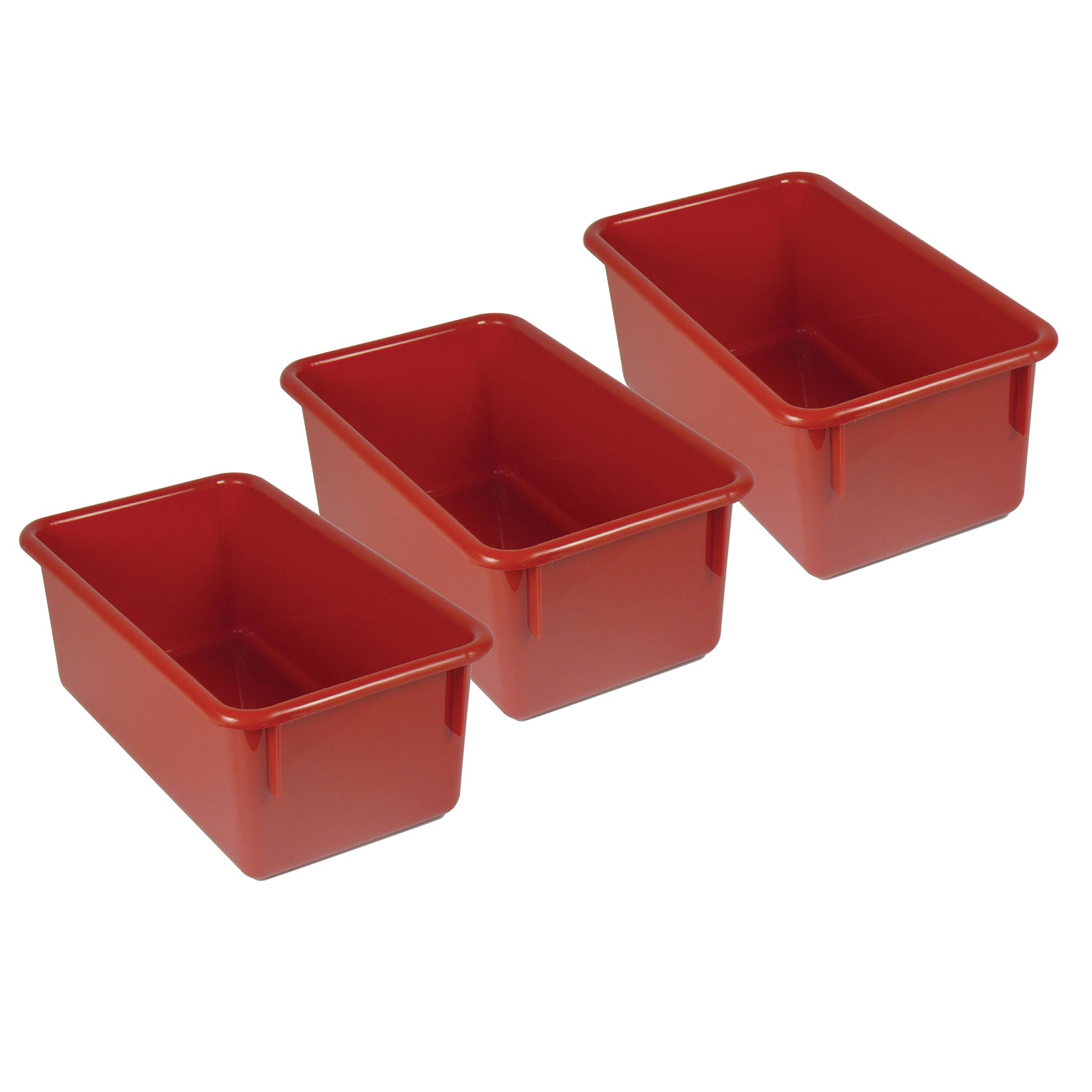 Stowaway® Tray no Lid, Red, Pack of 3