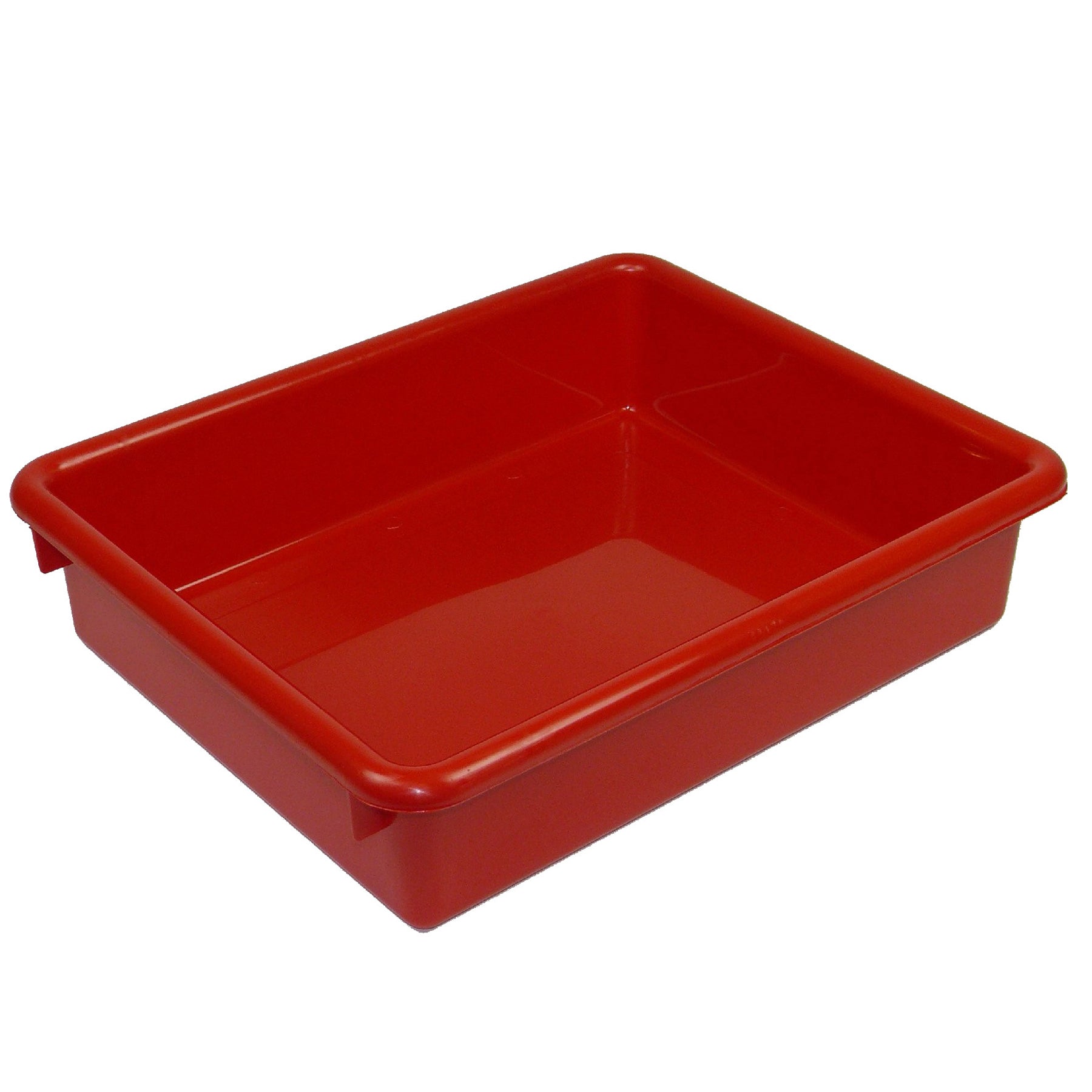 Stowaway® 3" Letter Tray no Lid, Red, Pack of 3