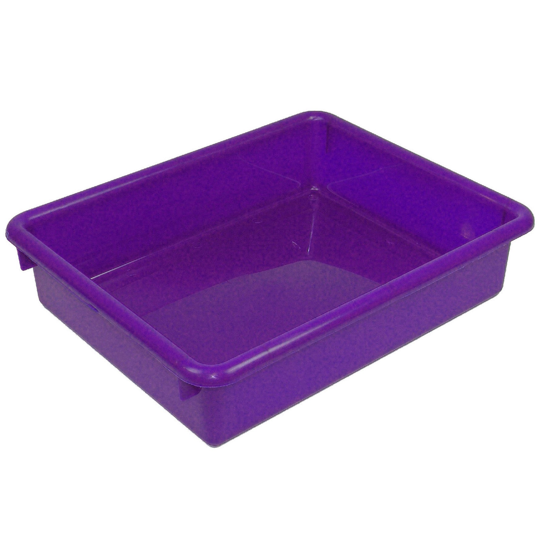 Stowaway® 3" Letter Tray no Lid, Purple, Pack of 3