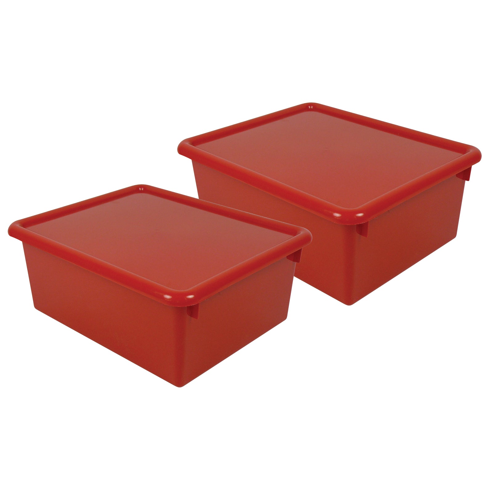 Stowaway® 5" Letter Box with Lid, Red, Pack of 2