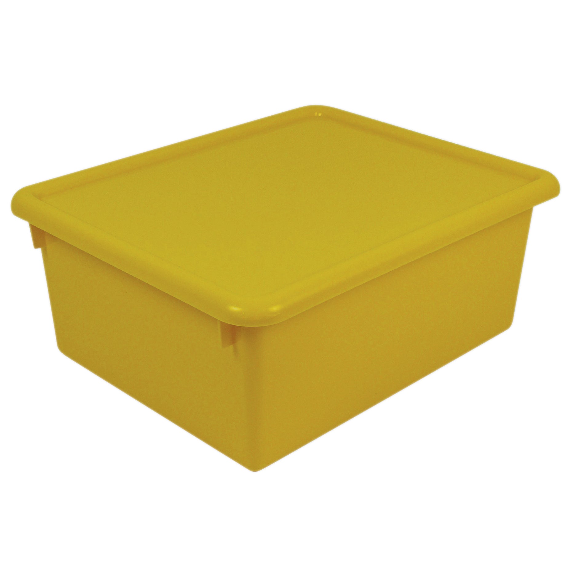 Stowaway® 5" Letter Box with Lid, Yellow, Pack of 2