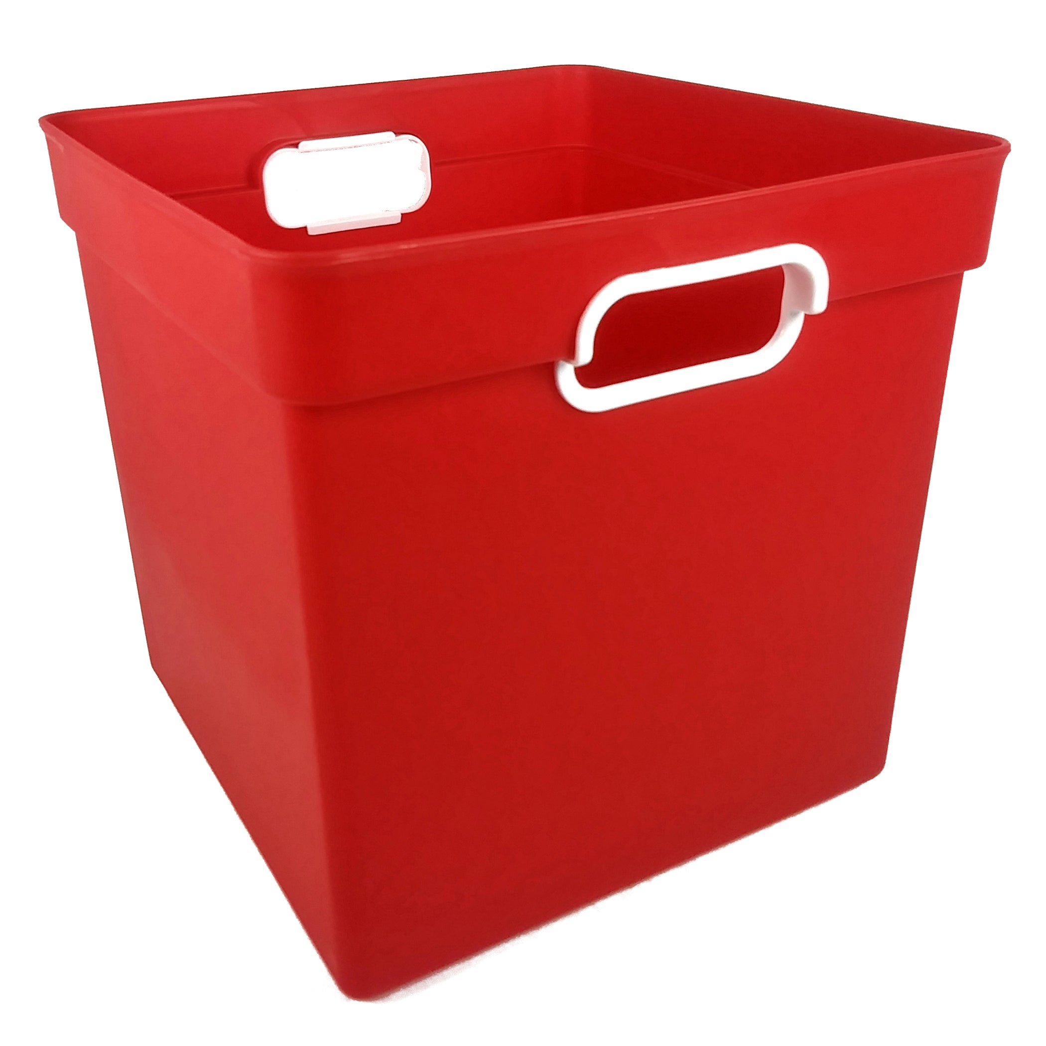 Cube Bin, Red, Pack of 3