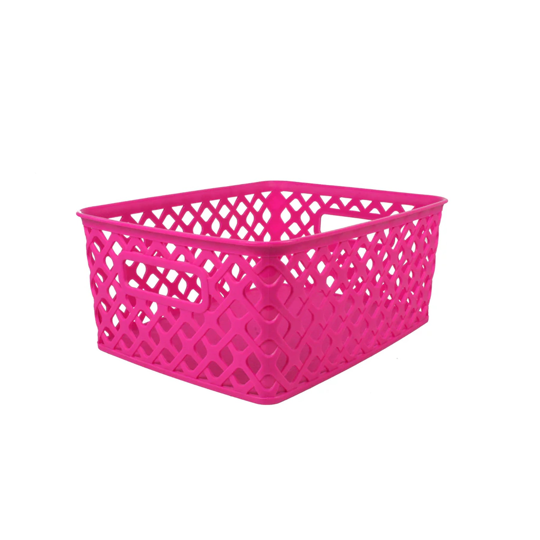 Woven Basket, Small, Hot Pink, Pack of 3