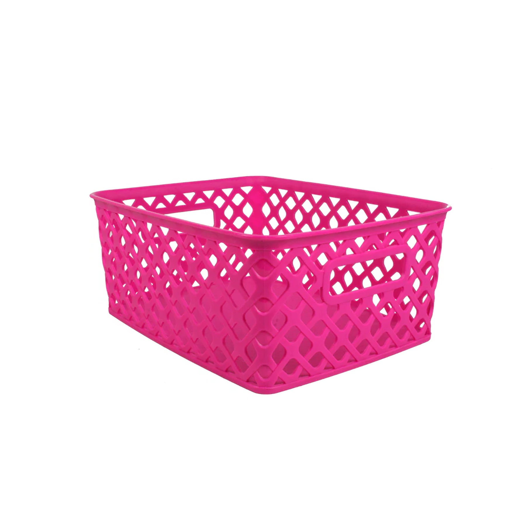 Woven Basket, Small, Hot Pink, Pack of 3