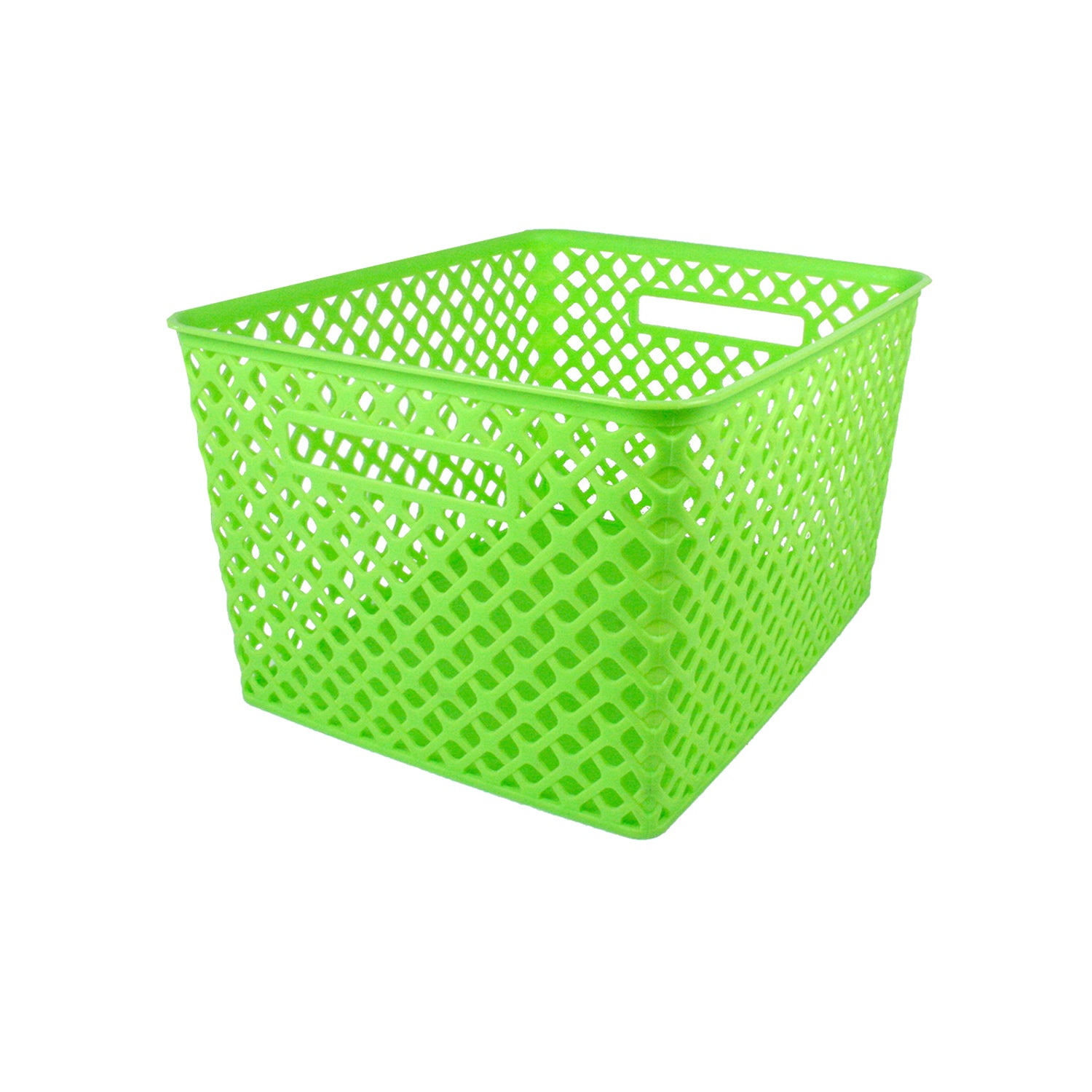 Woven Basket, Large, Lime, Pack of 2