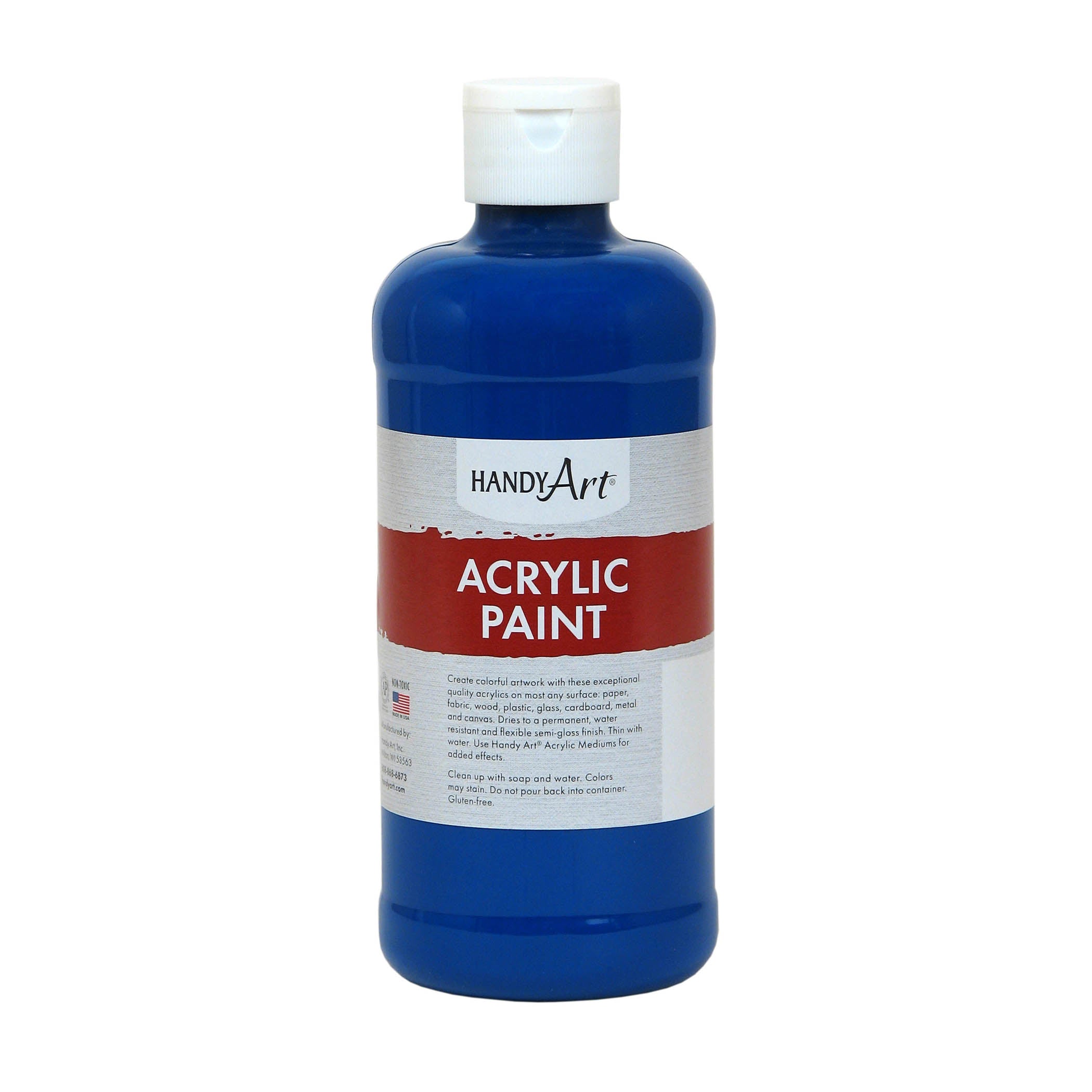 Acrylic Paint 16 oz, Ultra Blue, Pack of 3