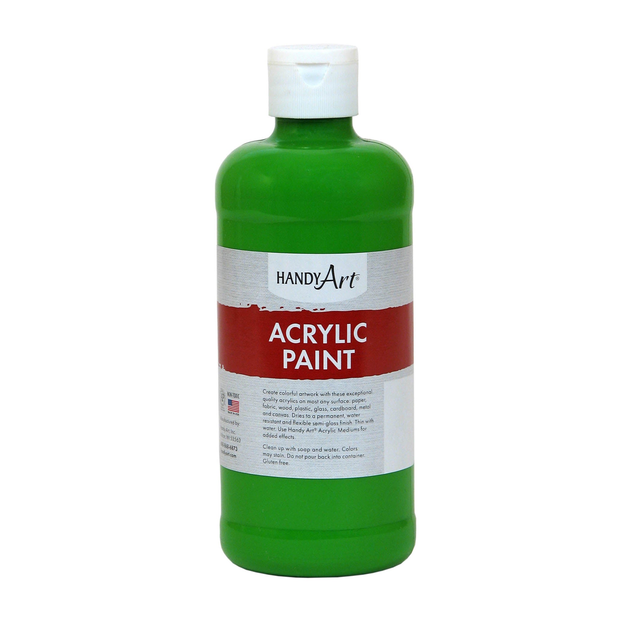 Acrylic Paint 16 oz, Light Green, Pack of 3