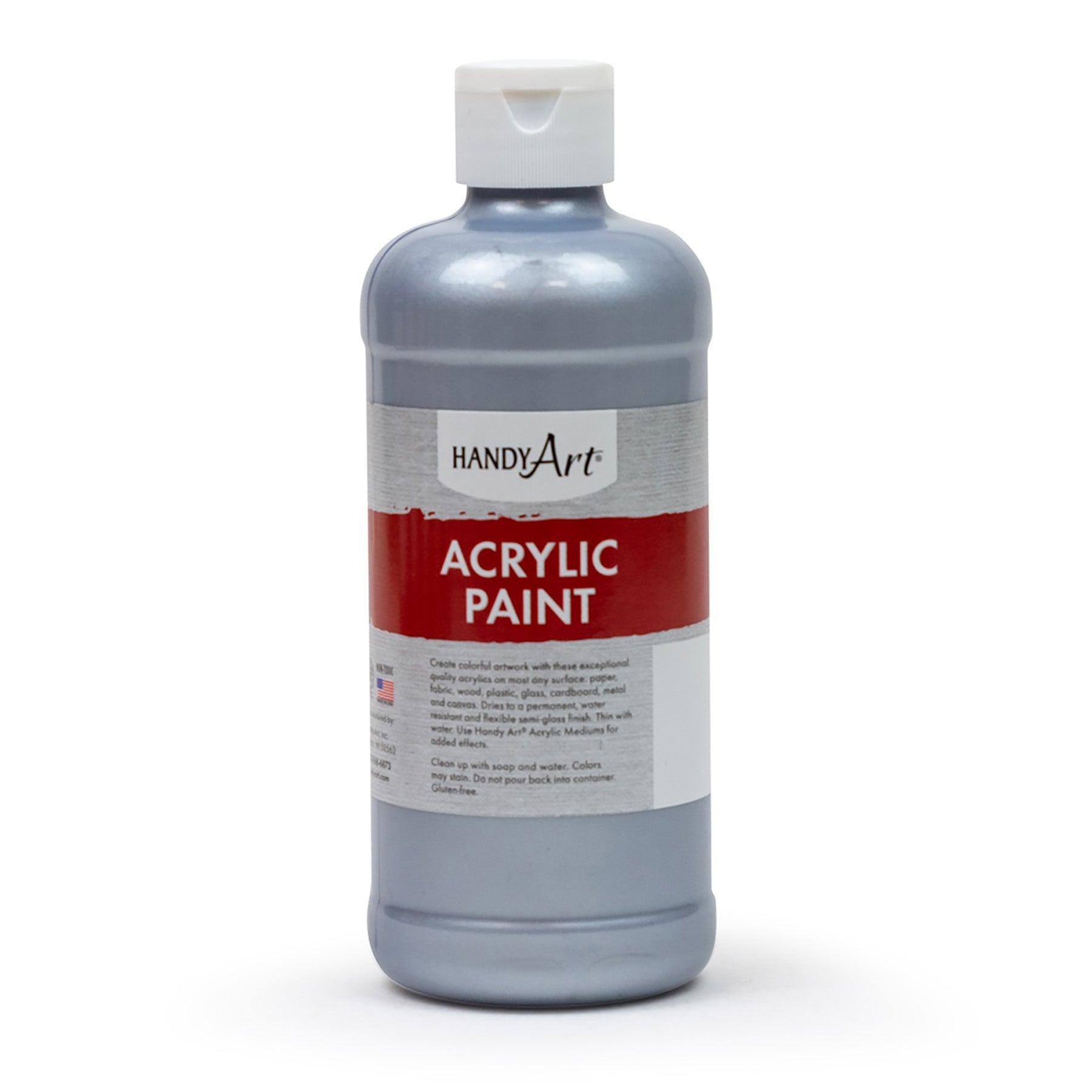 Metallic Acrylic Paint 16 oz., Silver, Pack of 2