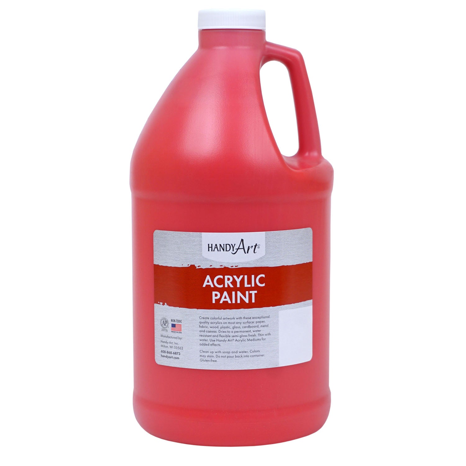 Acrylic Paint Half Gallon, Brite Red