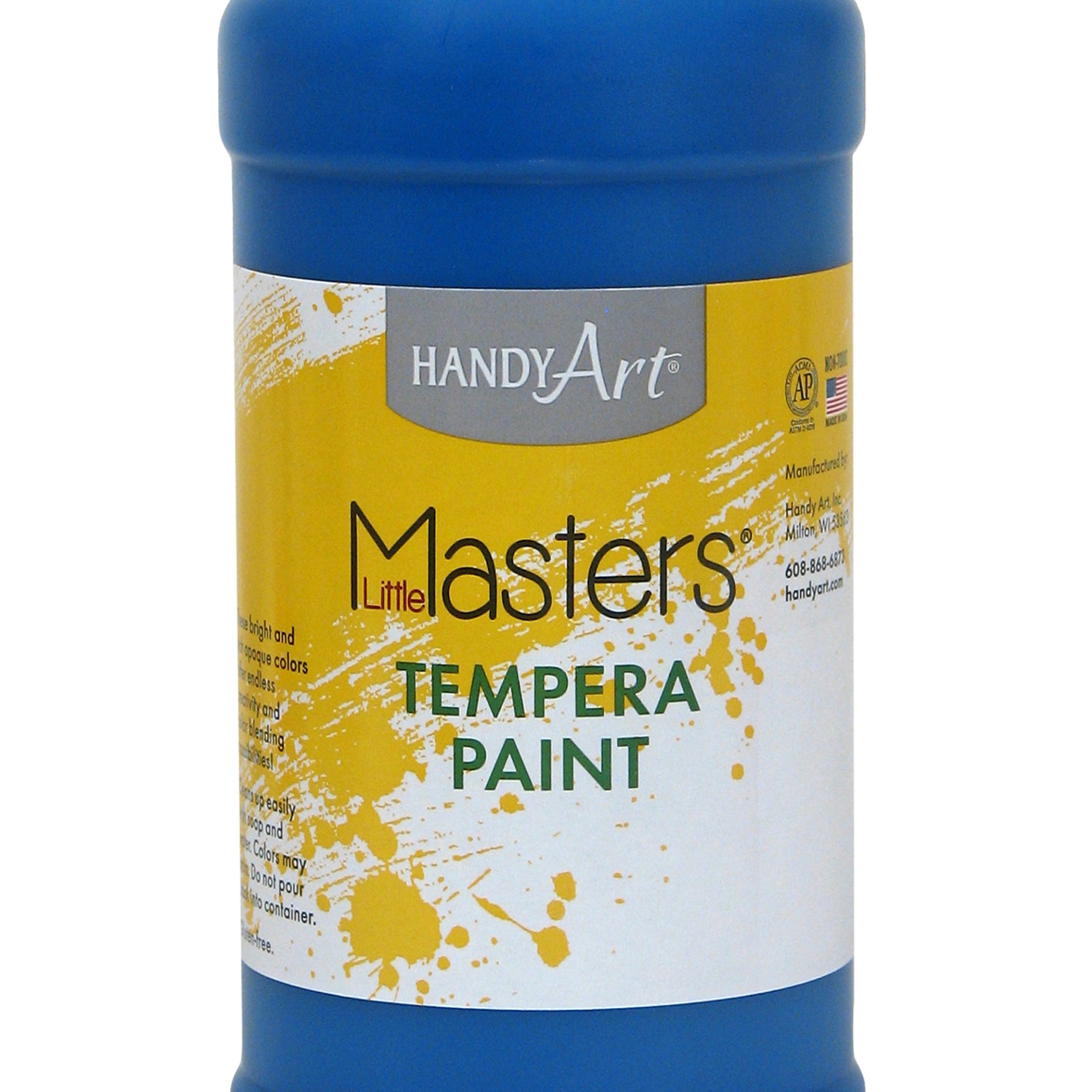 Little Masters® Tempera Paint, Blue, 16 oz., Pack of 12