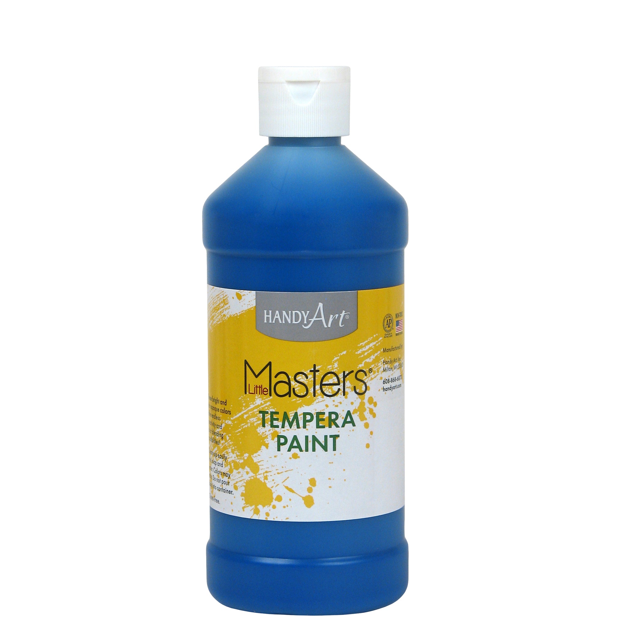 Little Masters® Tempera Paint, Blue, 16 oz., Pack of 12