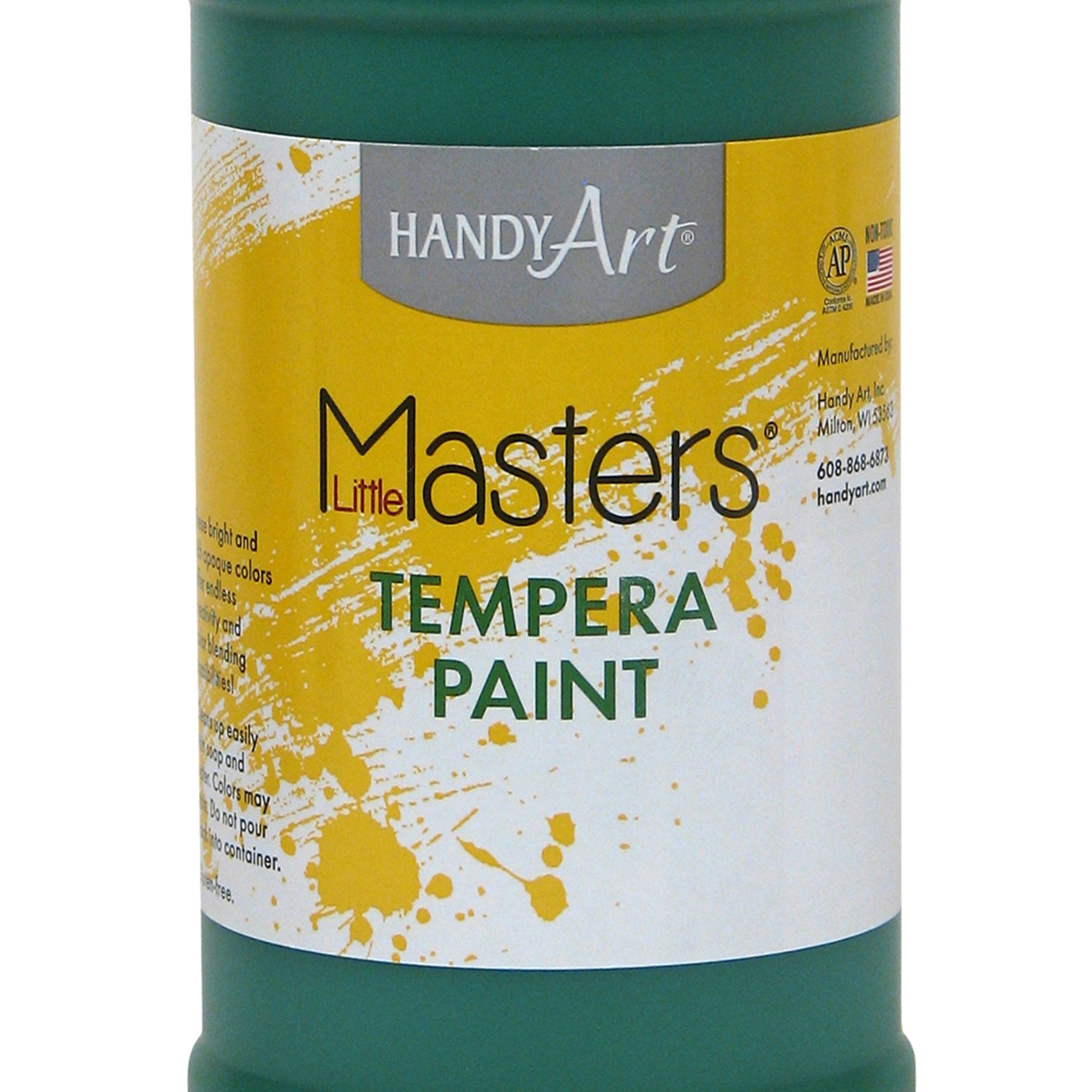 Little Masters® Tempera Paint, Green, 16 oz., Pack of 12