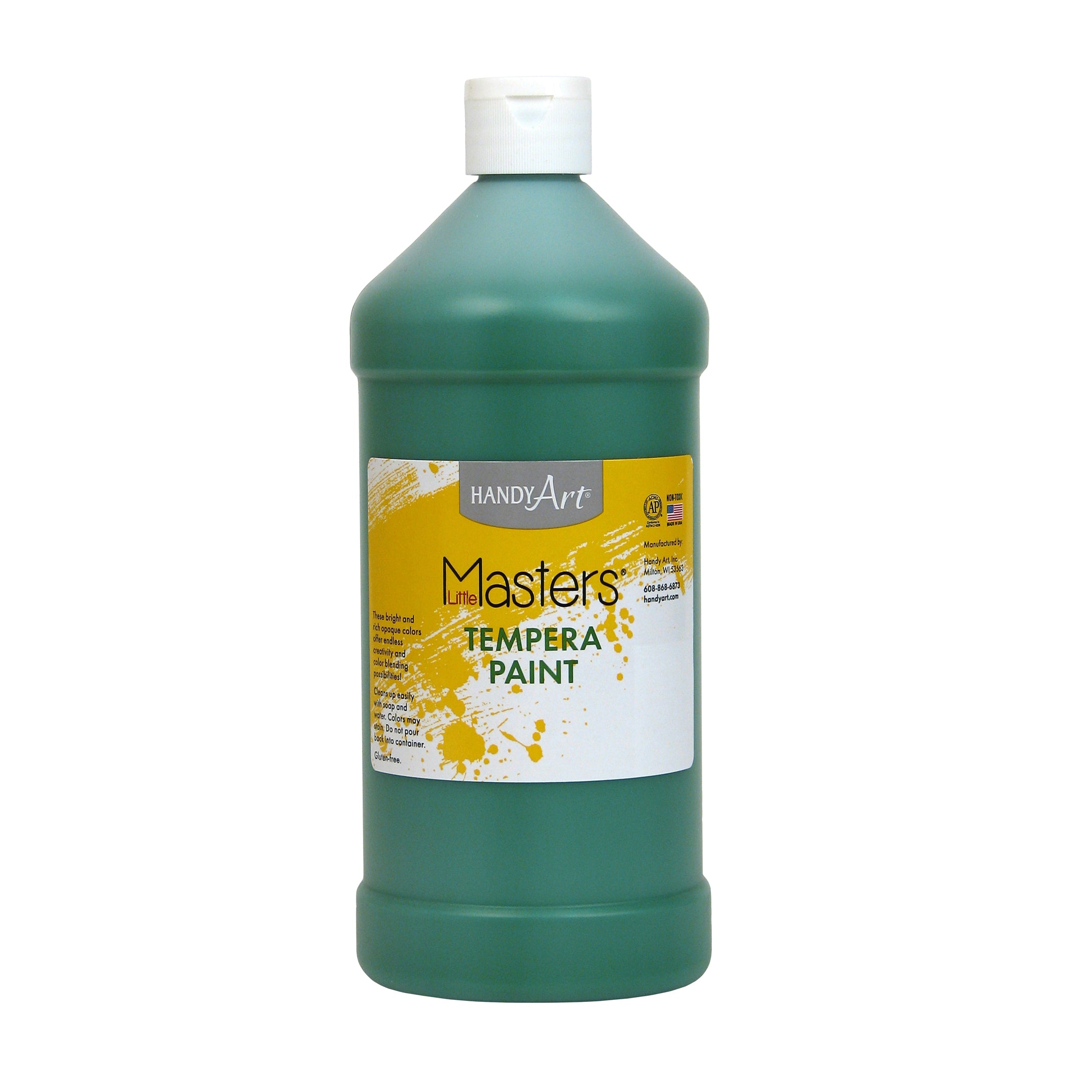 Little Masters® Tempera Paint, Green, 32 oz., Pack of 6