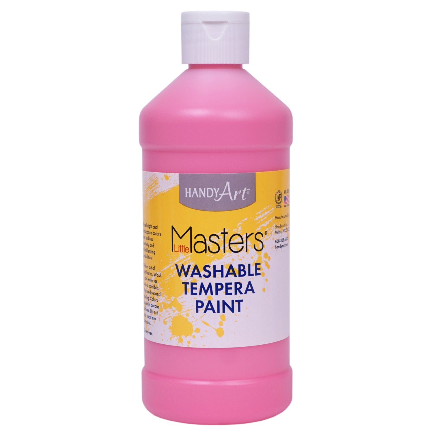 Little Masters® Washable Tempera Paint, Pink, 16 oz., Pack of 6