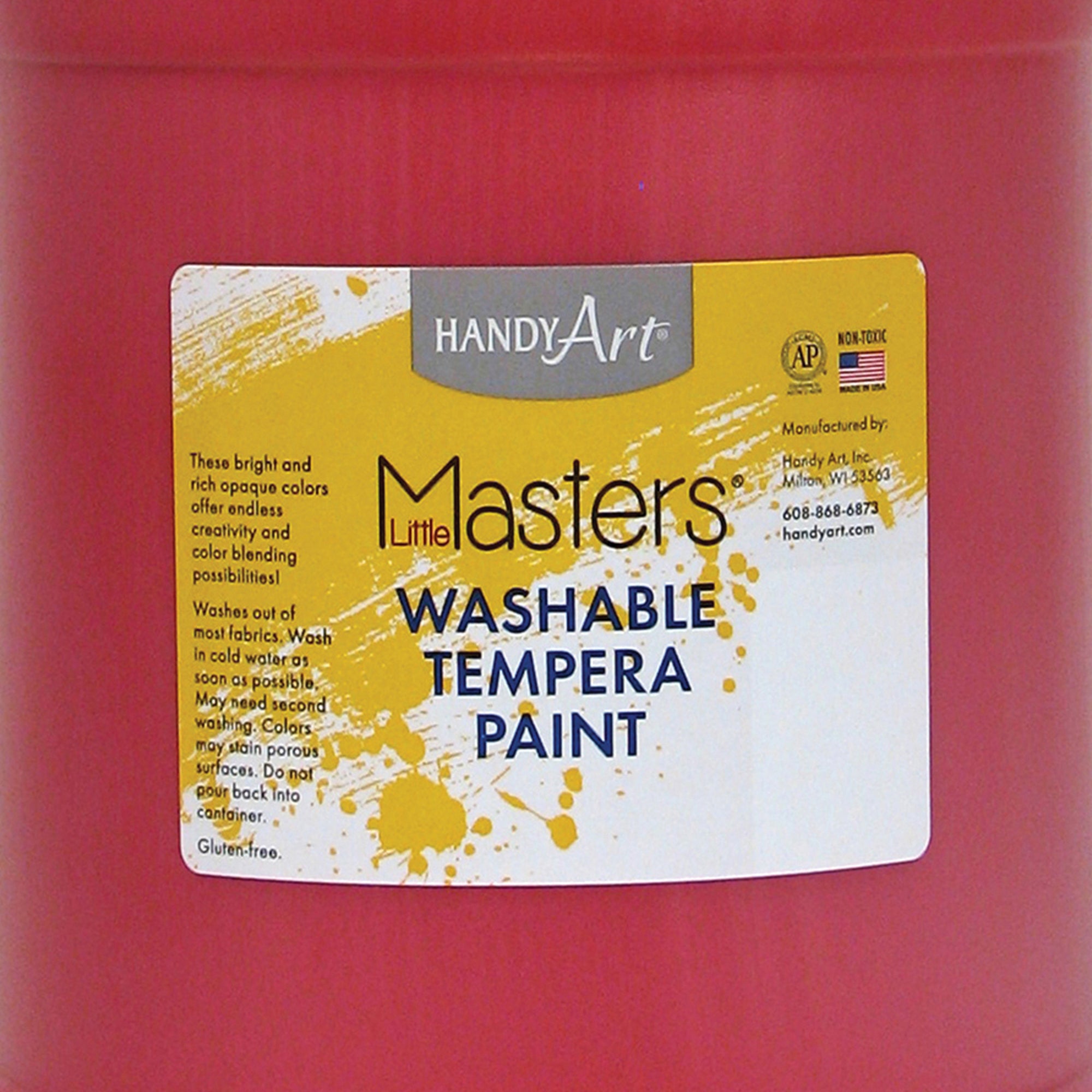 Little Masters® Washable Tempera Paint, Red, Gallon