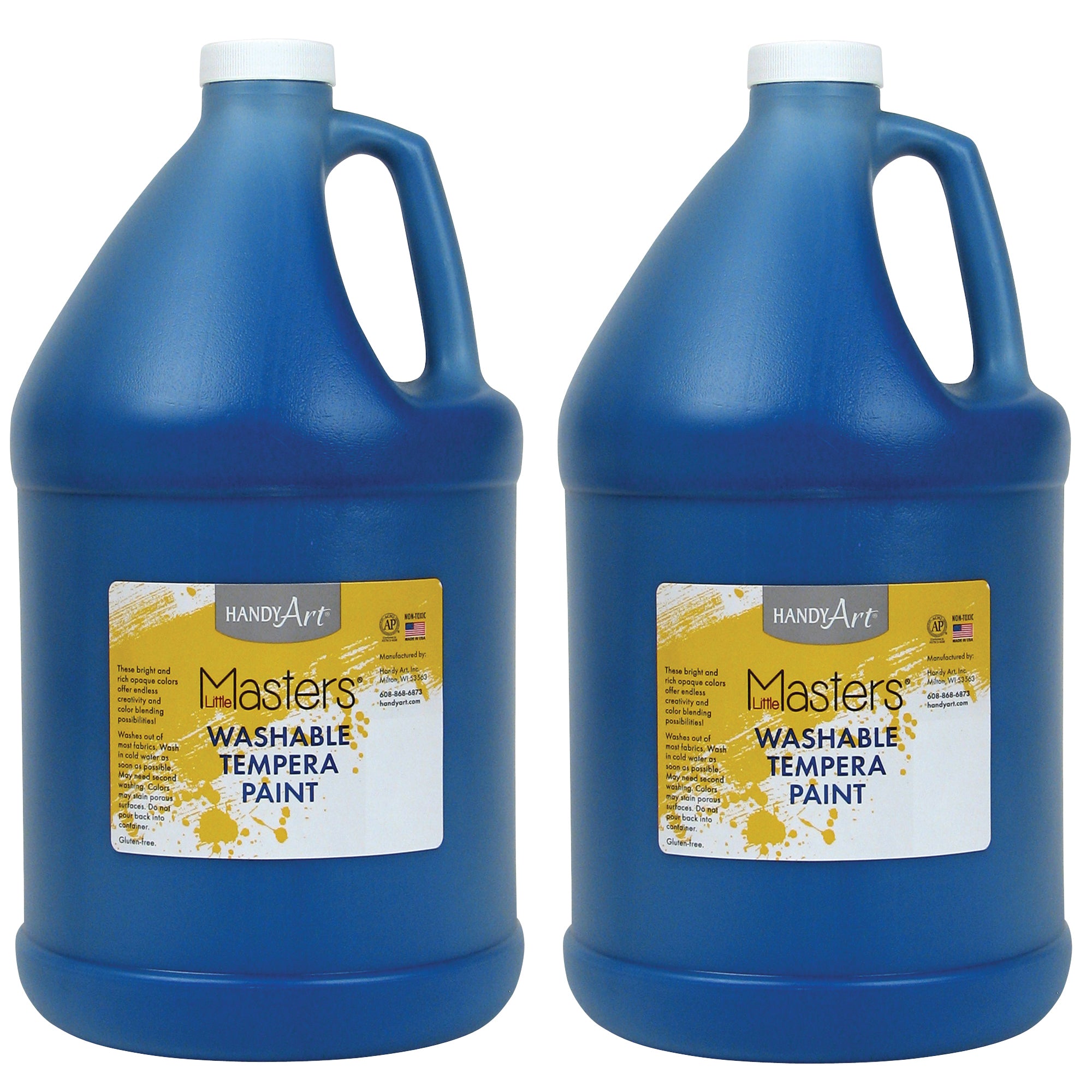 Little Masters® Washable Tempera Paint, Blue, Gallon, Pack of 2