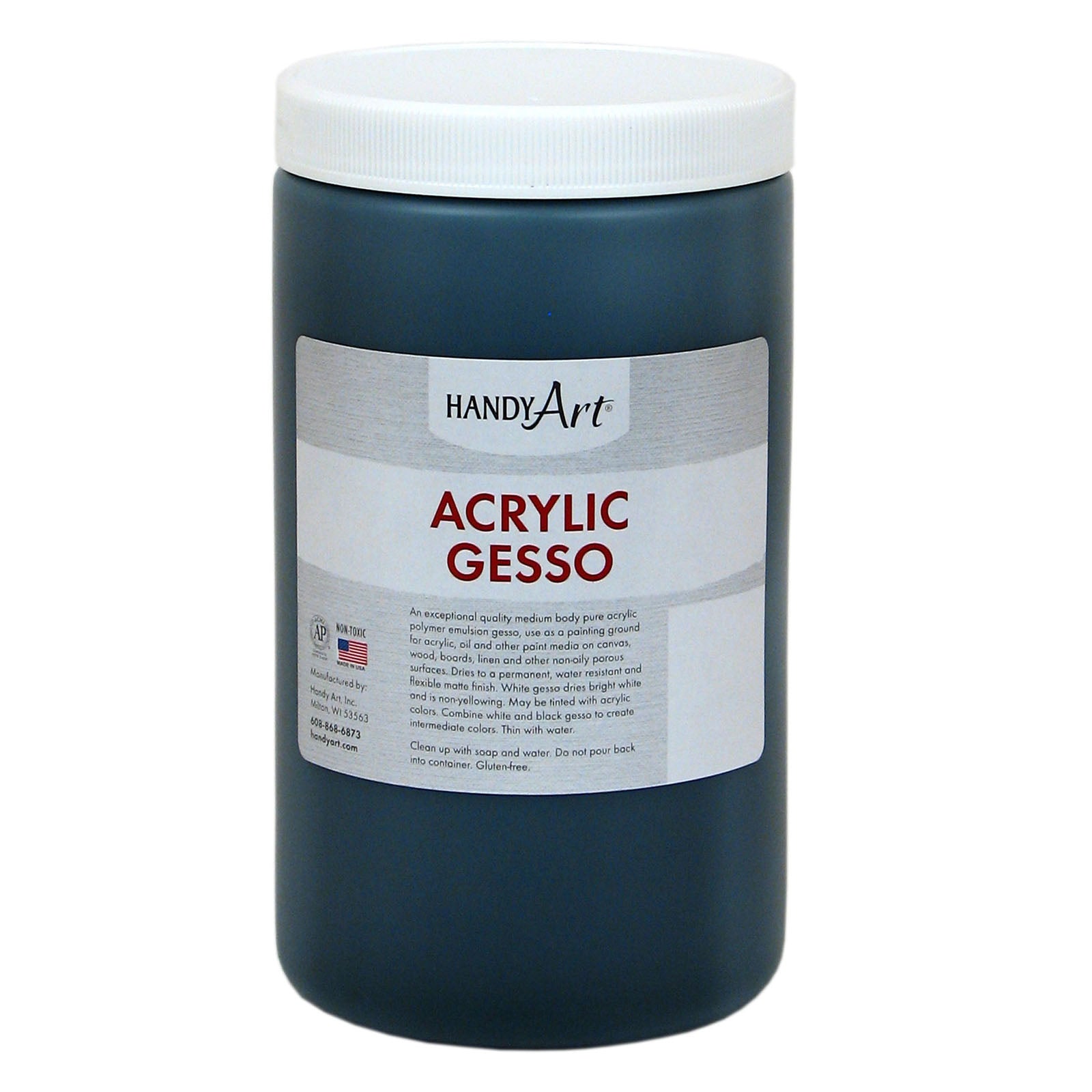 Acrylic Gesso, Black, 32 oz., Pack of 2