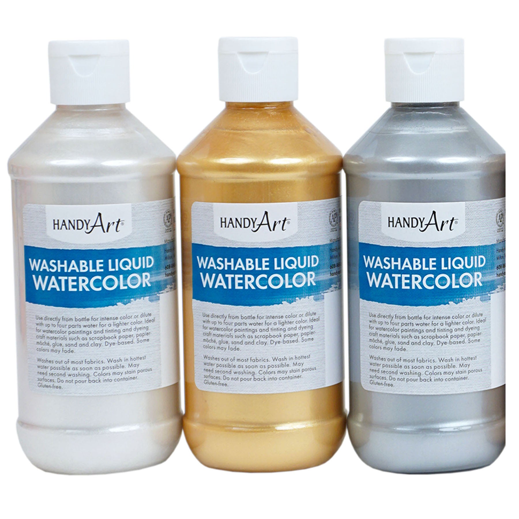 Metallic Liquid Watercolor, 8 oz, Set of 6