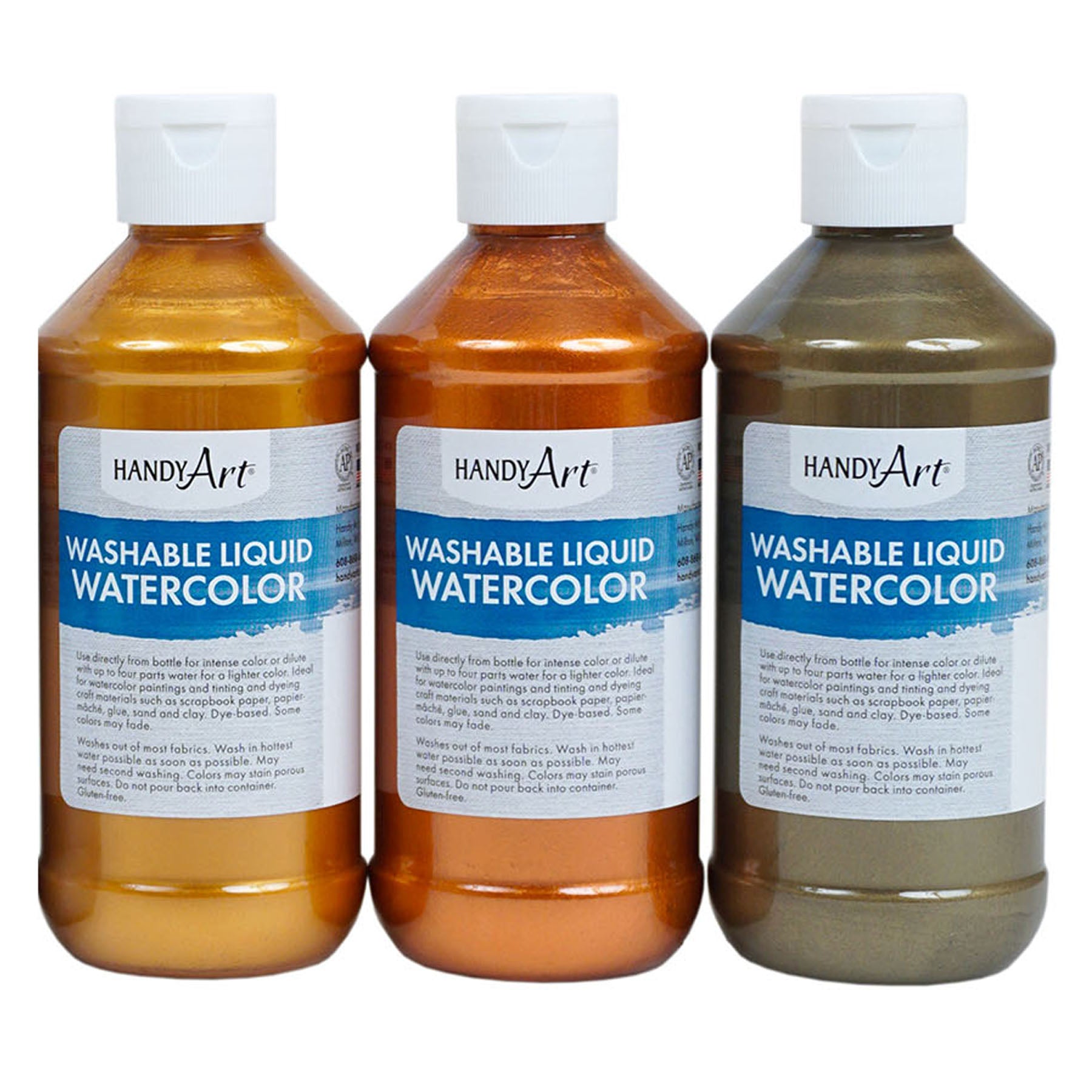 Metallic Liquid Watercolor, 8 oz, Set of 6