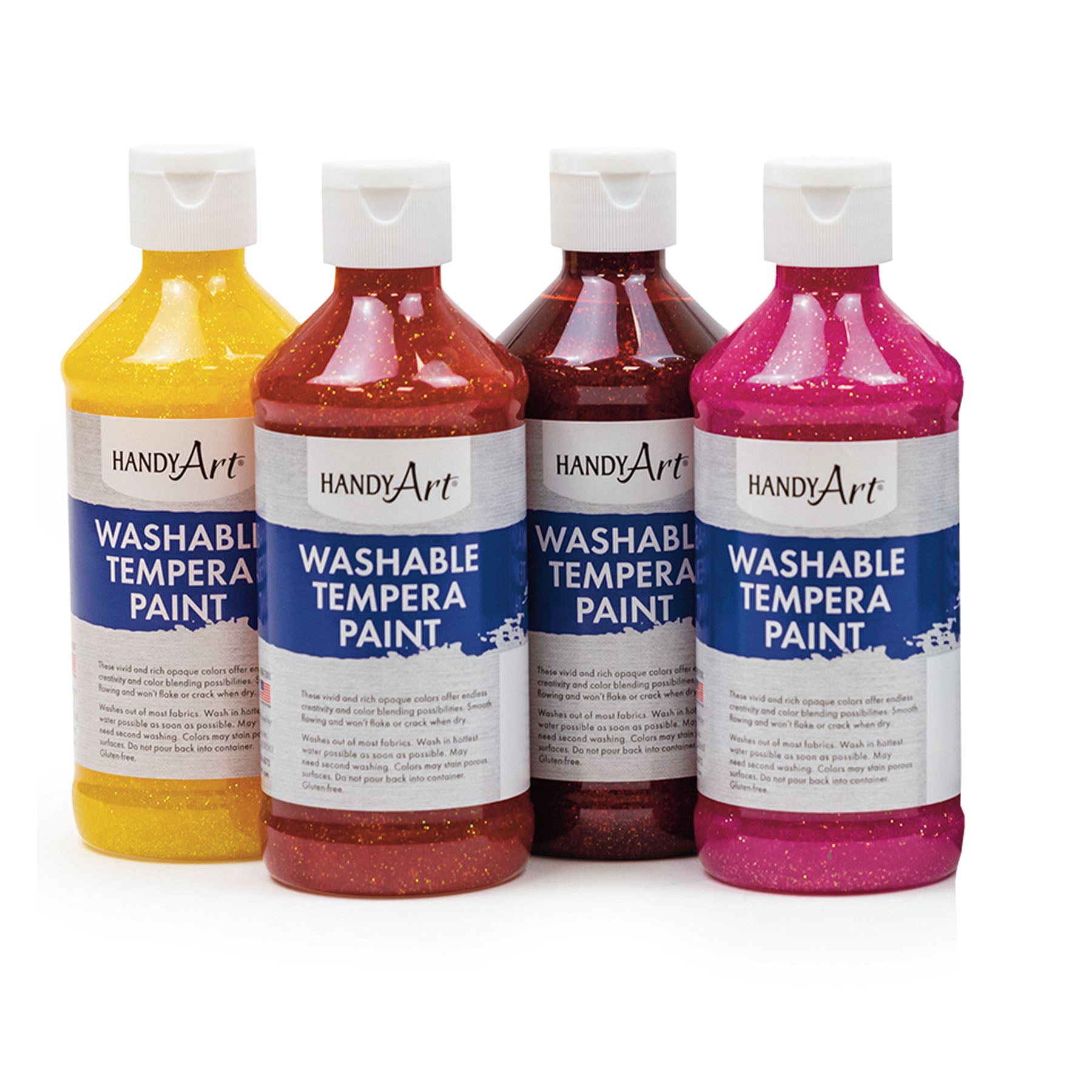 Glitter Washable Paint, 8 oz, Set of 9