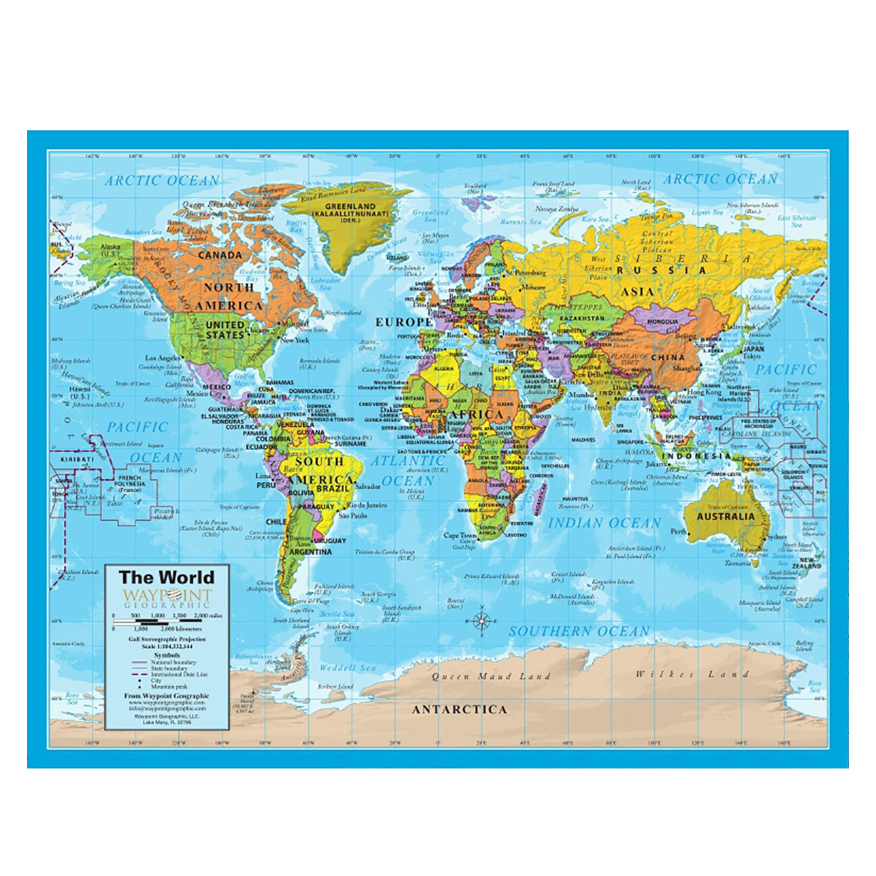 World/USA Laminated Notebook Maps, 32 Count