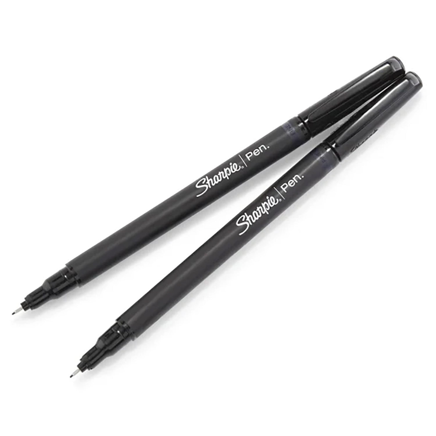 Felt Tip Pens, Fine Point (0.4mm), Black, Black, Box of 12