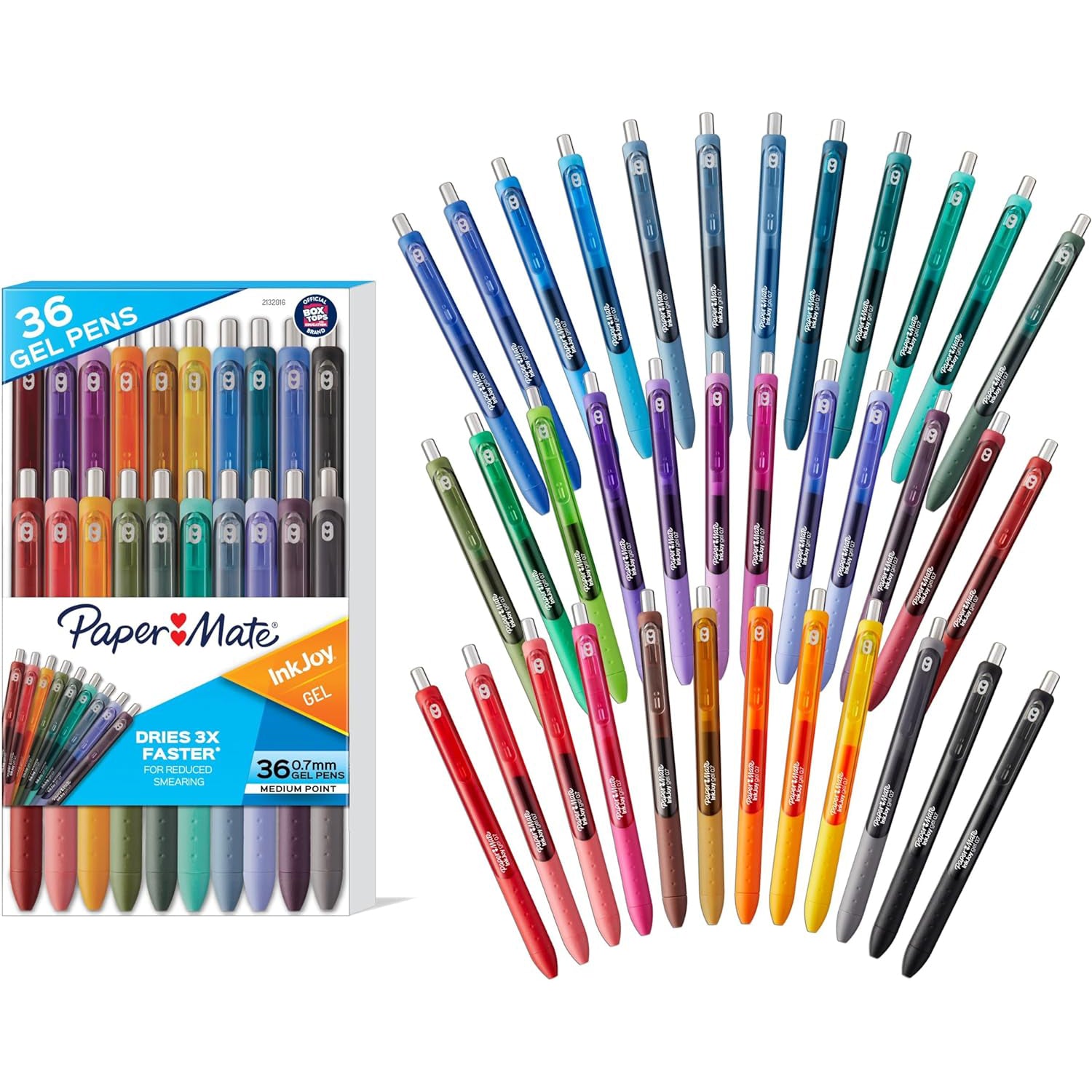 InkJoy Gel Pens, Medium Point (0.7 mm), Assorted, 36 Count