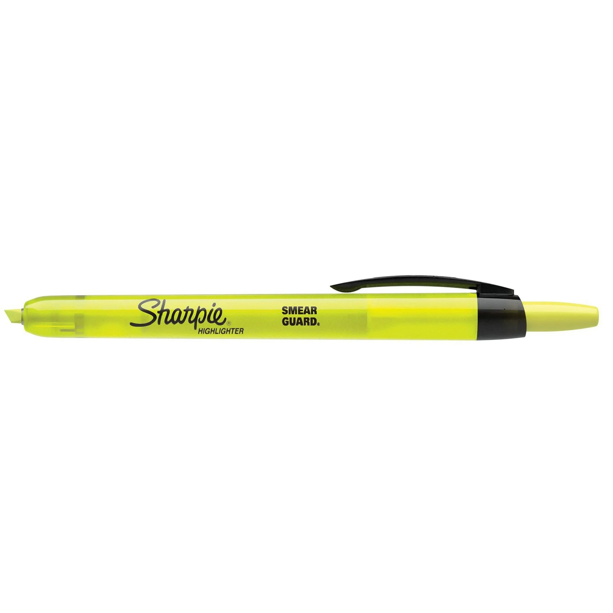 Retractable Highlighters, Yellow, Box of 12