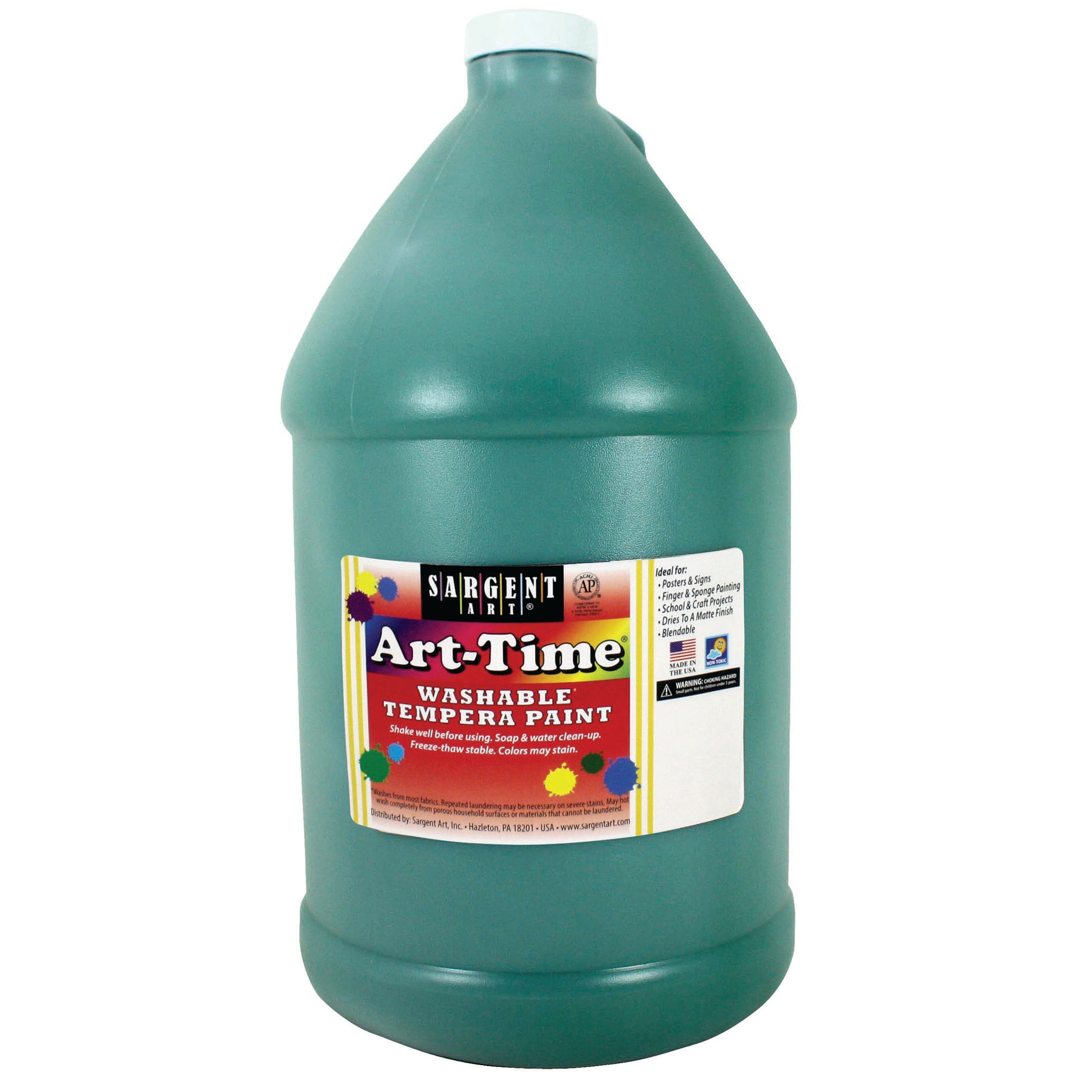 Art-Time® Washable Tempera Paint, Green, Gallon