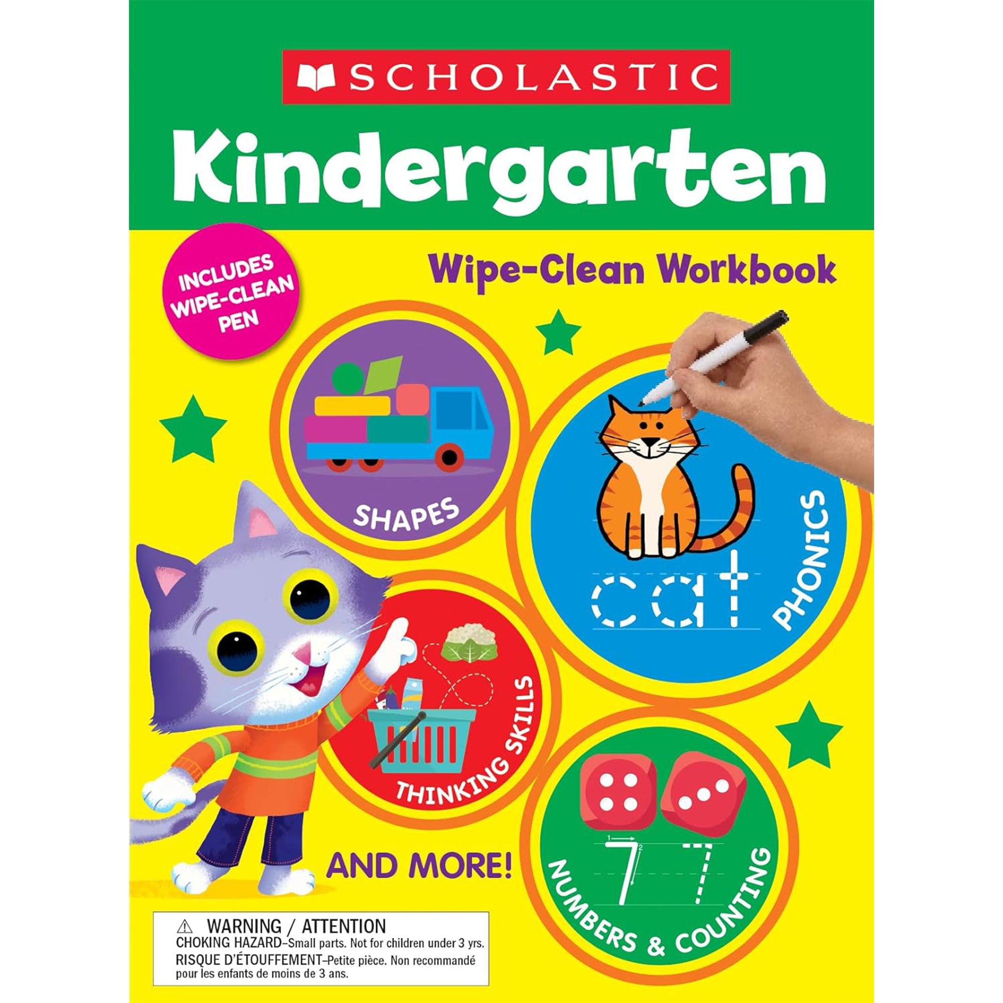 Kindergarten Wipe-Clean Workbook, Pack of 3