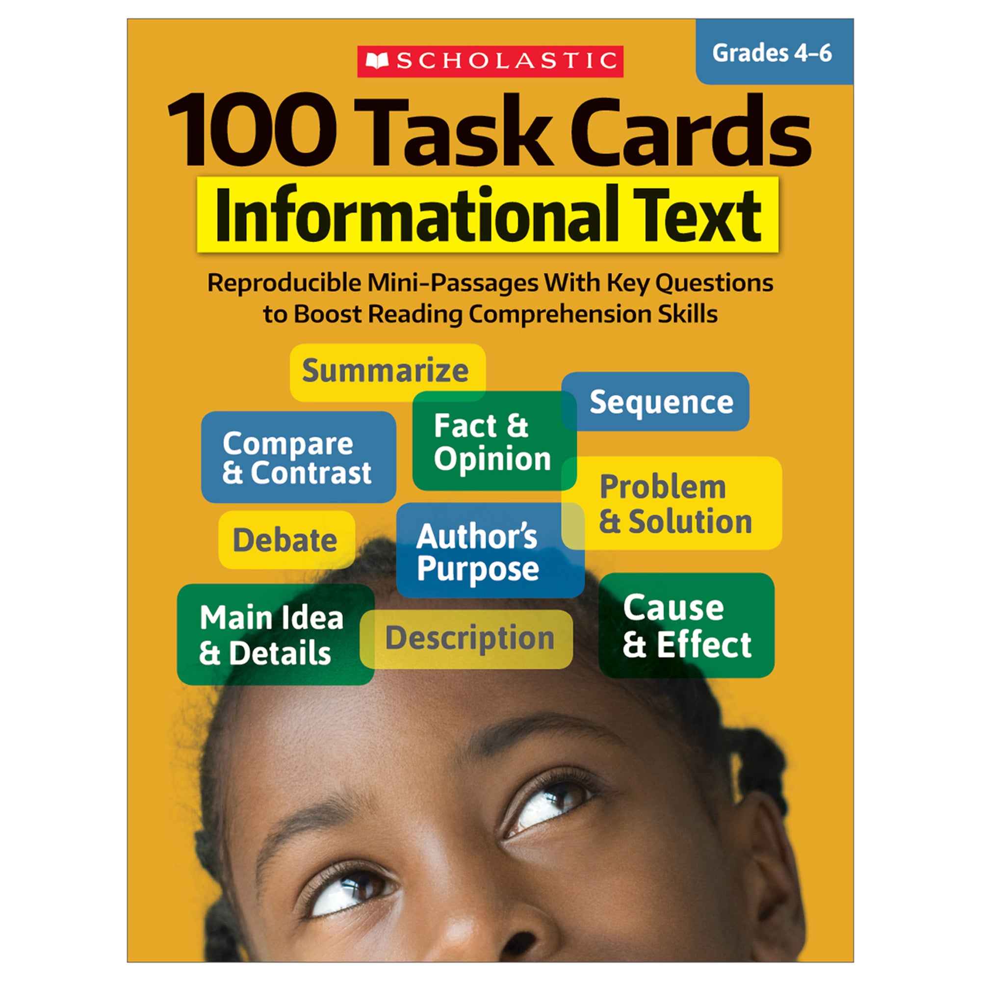 100 Task Cards: Informational Text Activity Book, Grade 4-6, Pack of 2