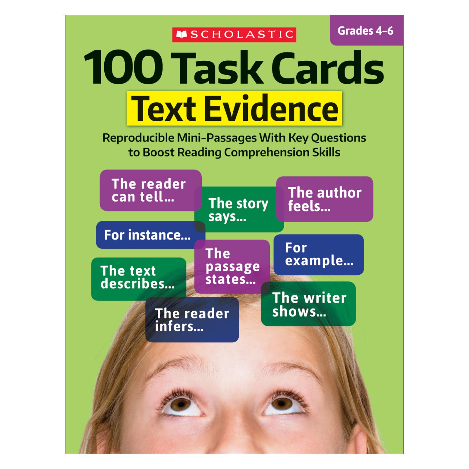 100 Task Cards: Text Evidence Text Activity Book, Pack of 2