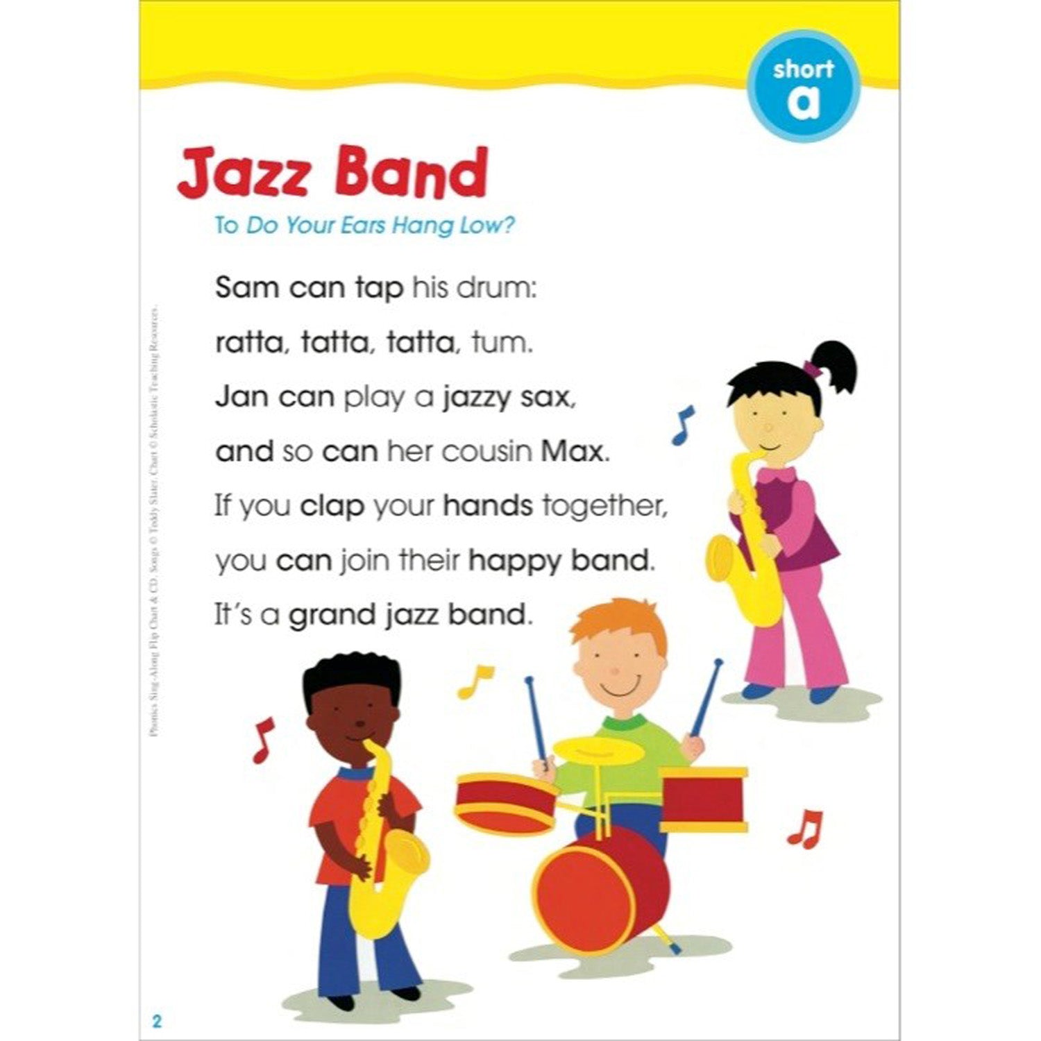 Phonics Sing-Along Flip Chart: 25 Super Songs Set to Your Favorite Tunes That Teach Short Vowels, Long Vowels, Blends, Digraphs, and More! - A1 School Supplies