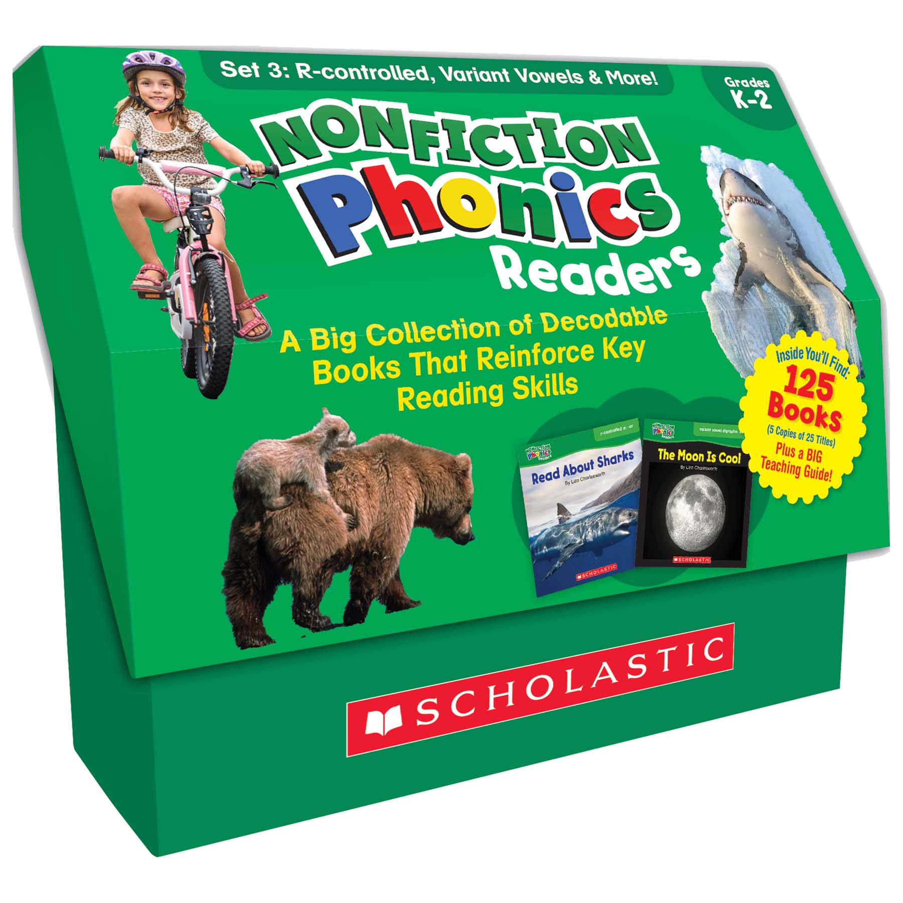 Nonfiction Phonics Readers: R-controlled, Variant Vowels & More, Multiple-Copy Set, 125 Books