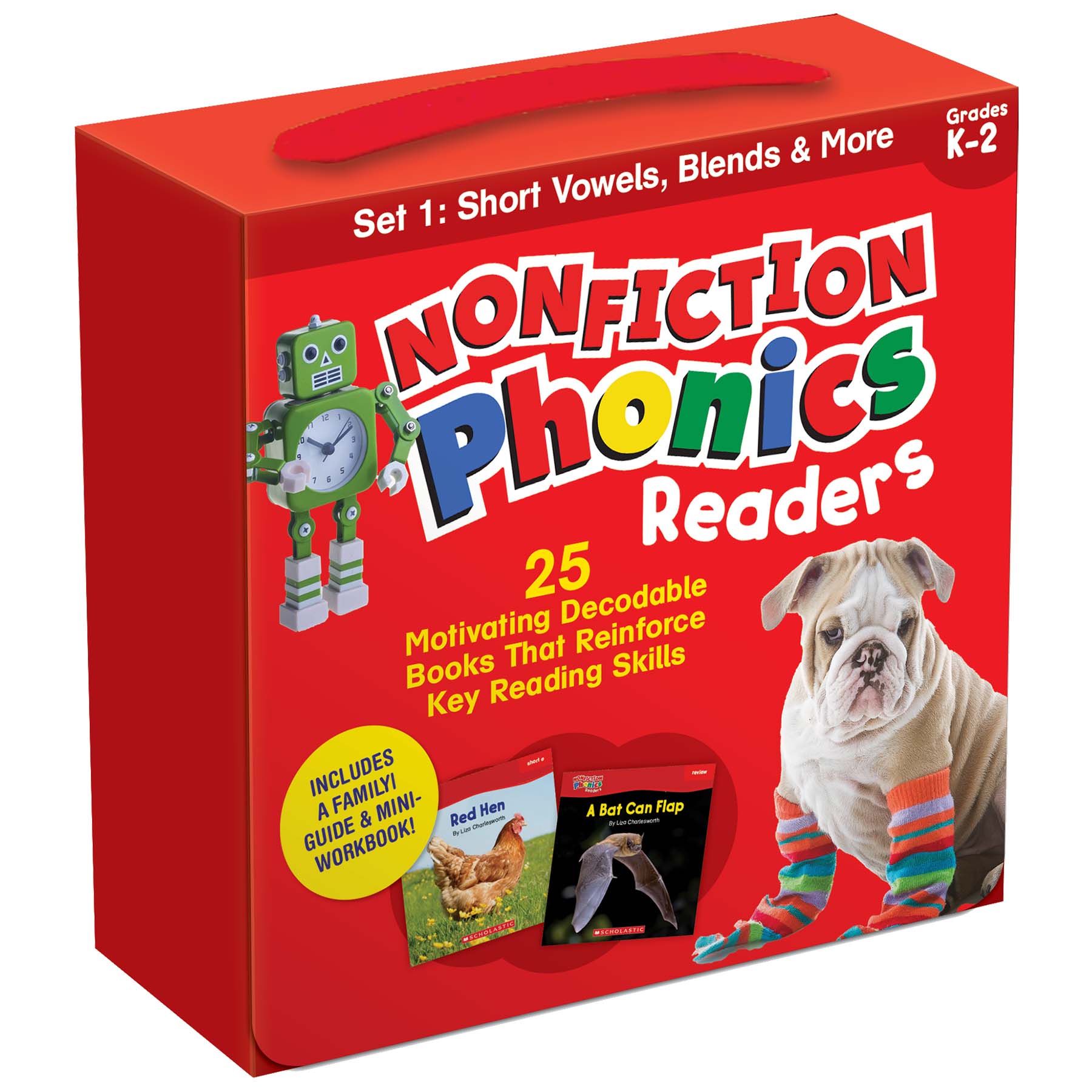 Nonfiction Phonics Readers: Short Vowels, Blends & More, Single-Copy Set, 25 Books