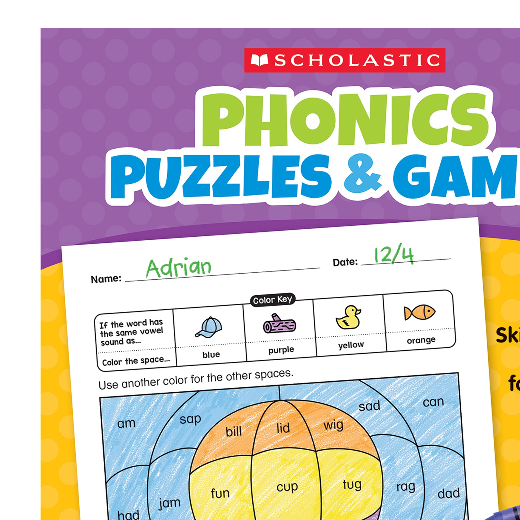 Phonics Puzzles & Games Activity Book for Grades 1-2