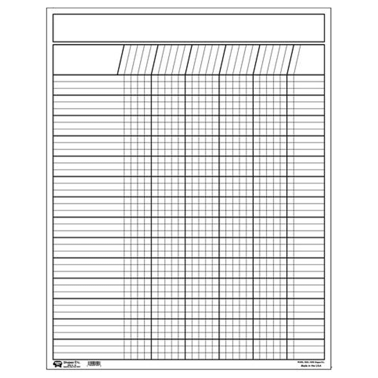 Vertical Incentive Chart Set, White