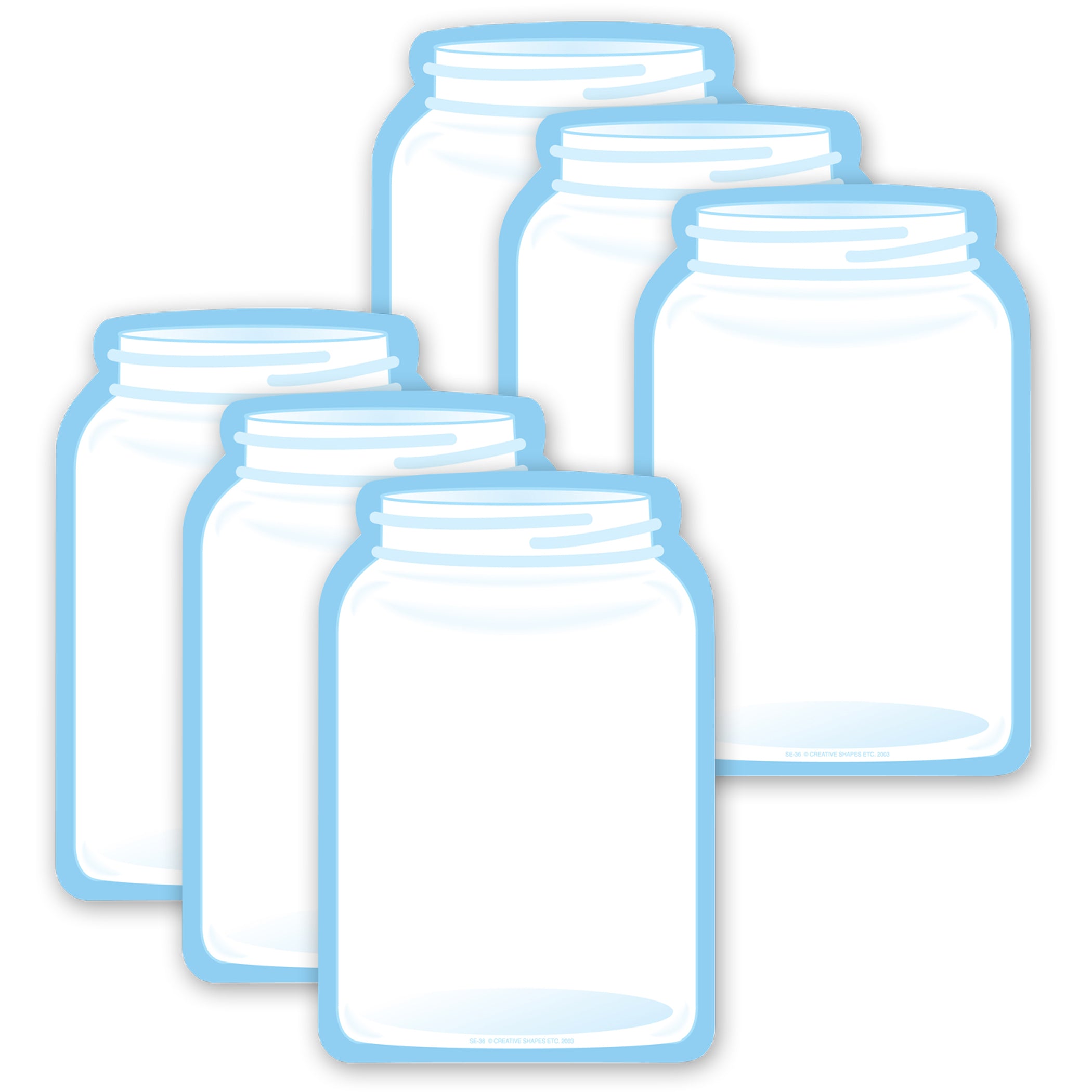 Creative Shapes Notepad, Jar, Large, Pack of 6
