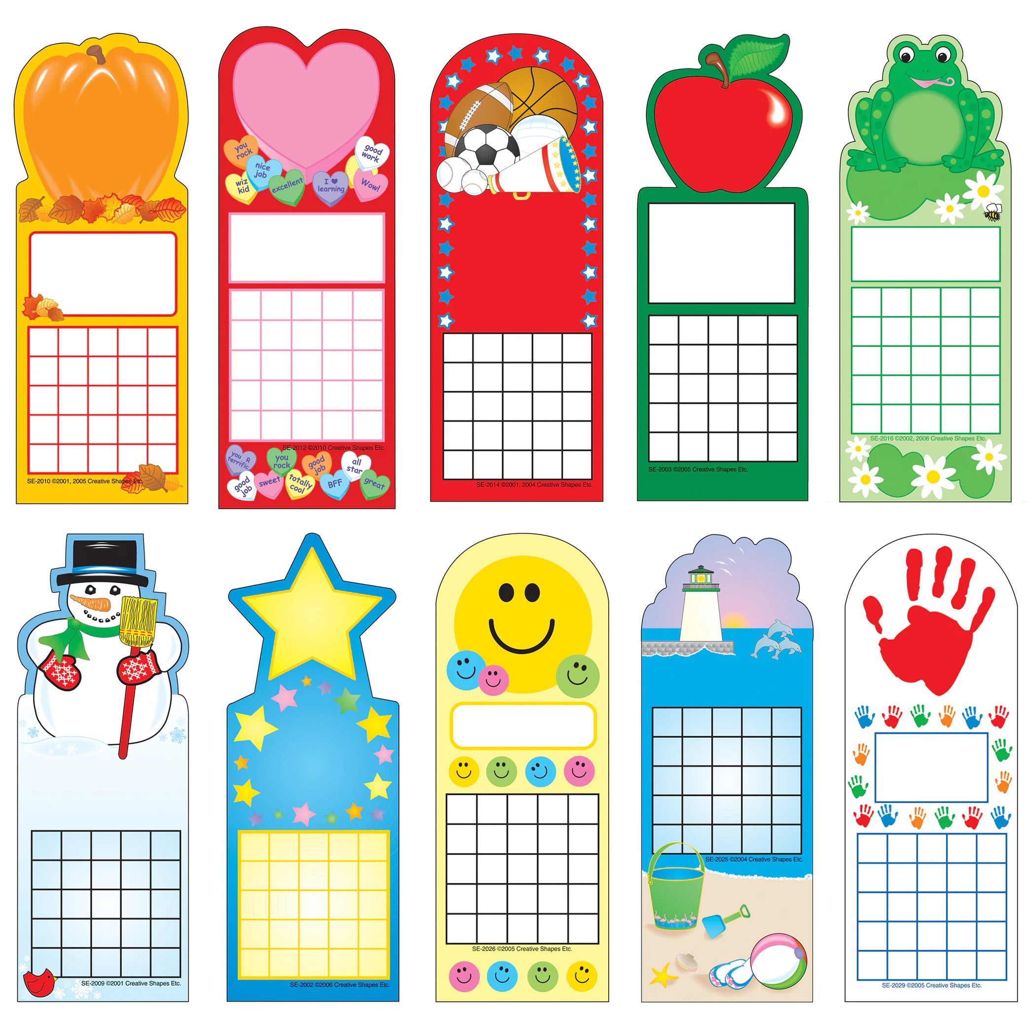 Personal Incentive Charts Seasonal Pack, 240 Charts