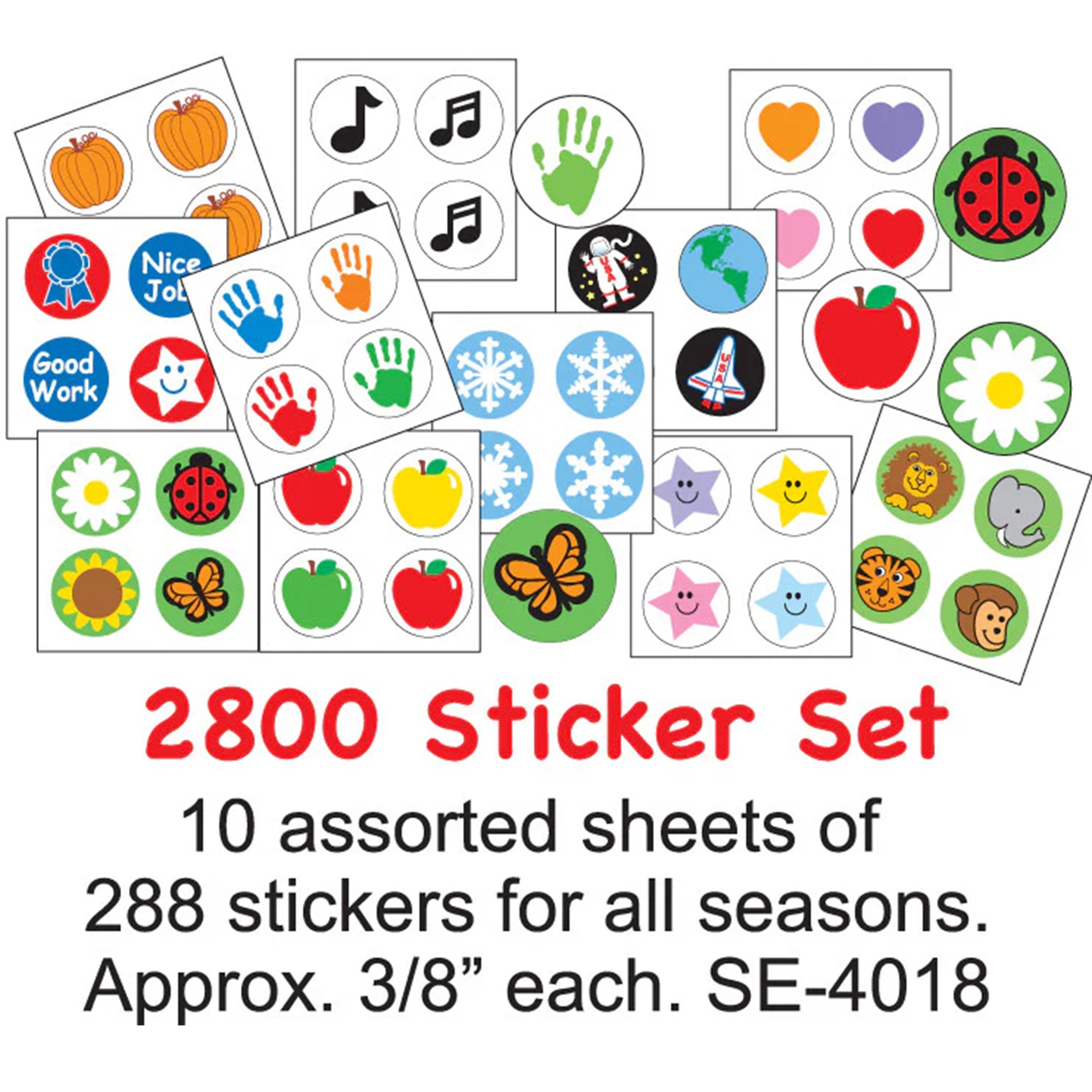 2880ct Incentive Stickers Seasonal Pack