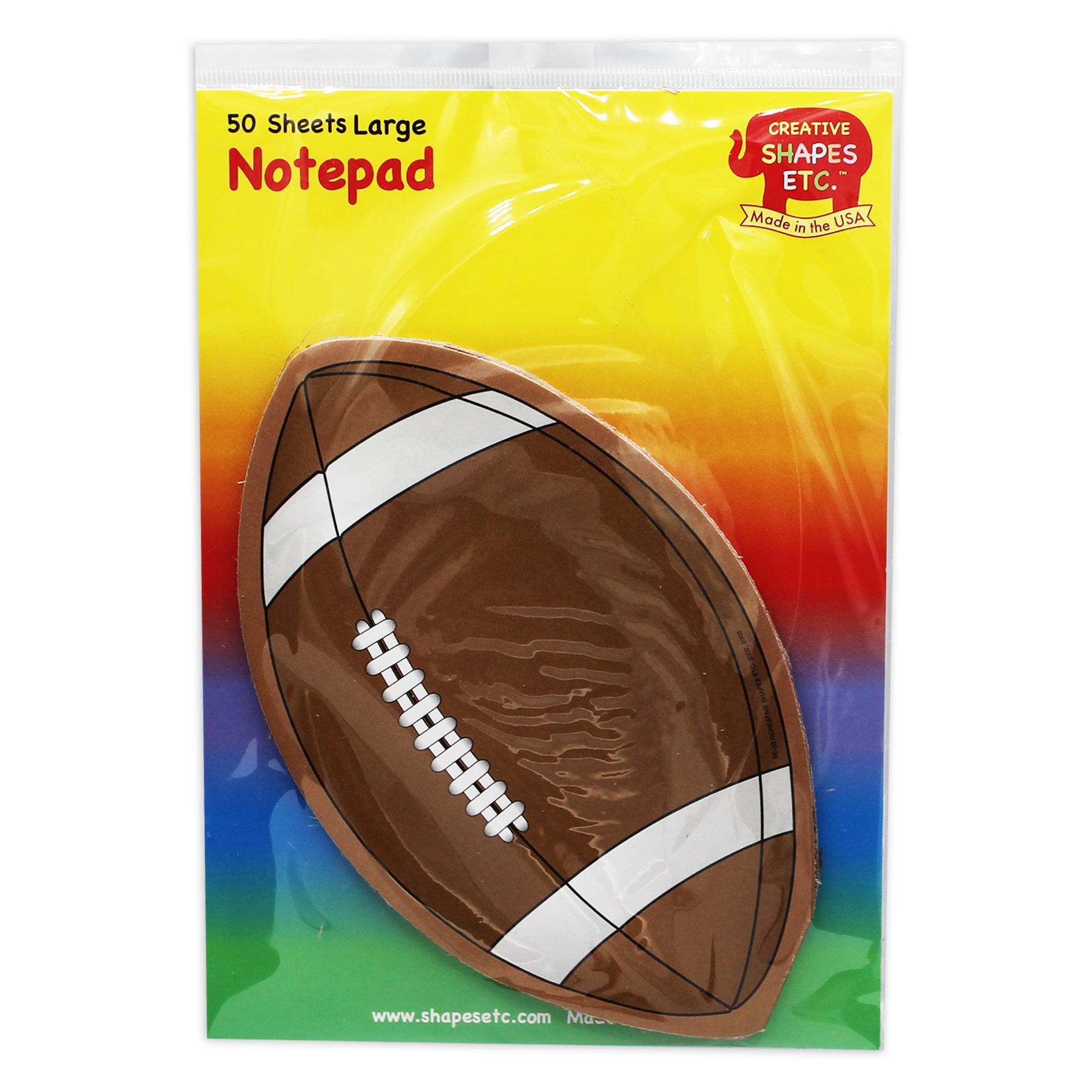 Large Notepad, Football, 50 Sheets, Pack of 6